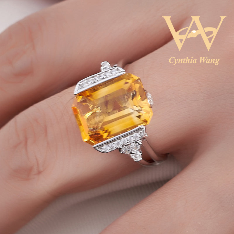'Brilliant Wealth' Citrine Ring
