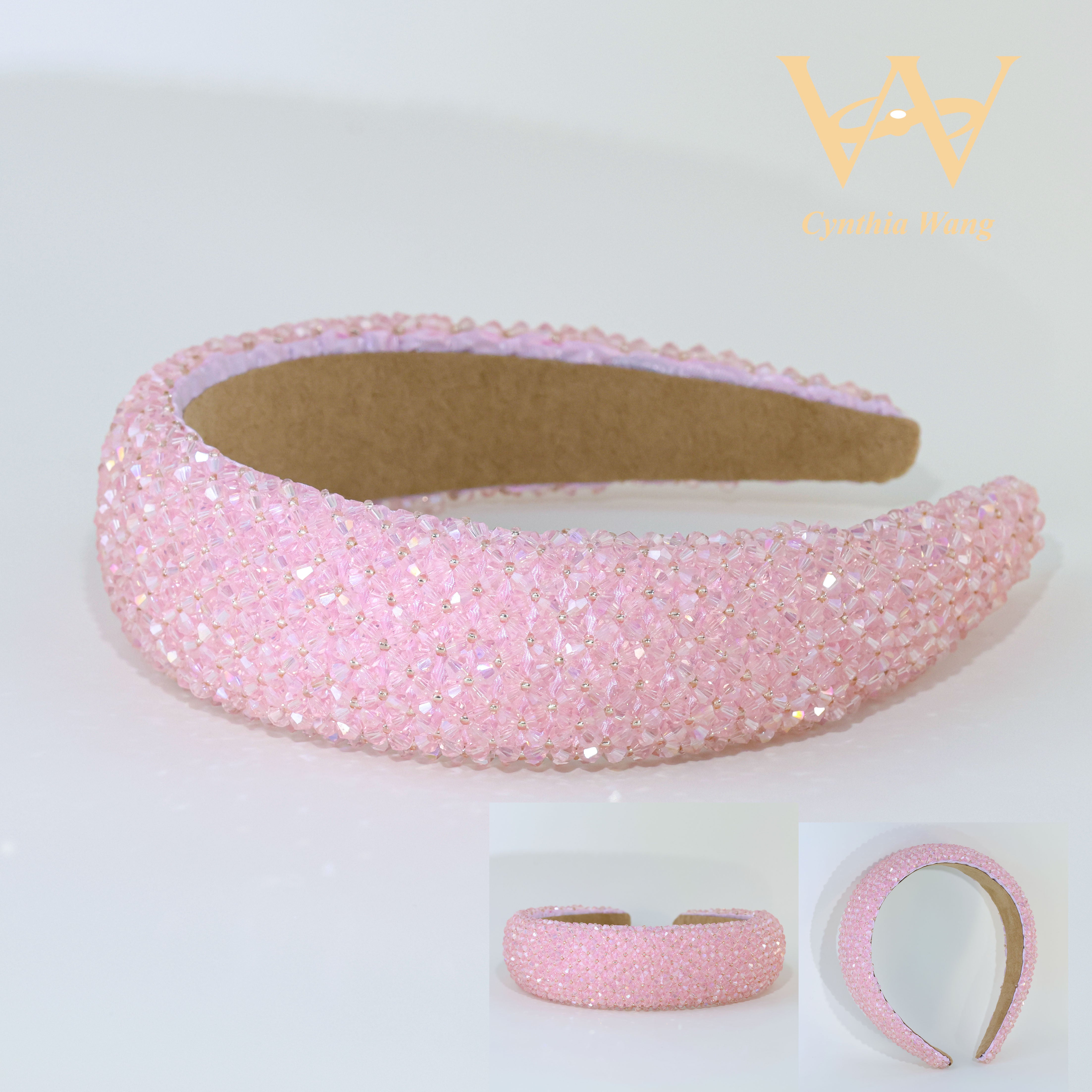 'Dazzling Stars' Pink Rhinestone Headband