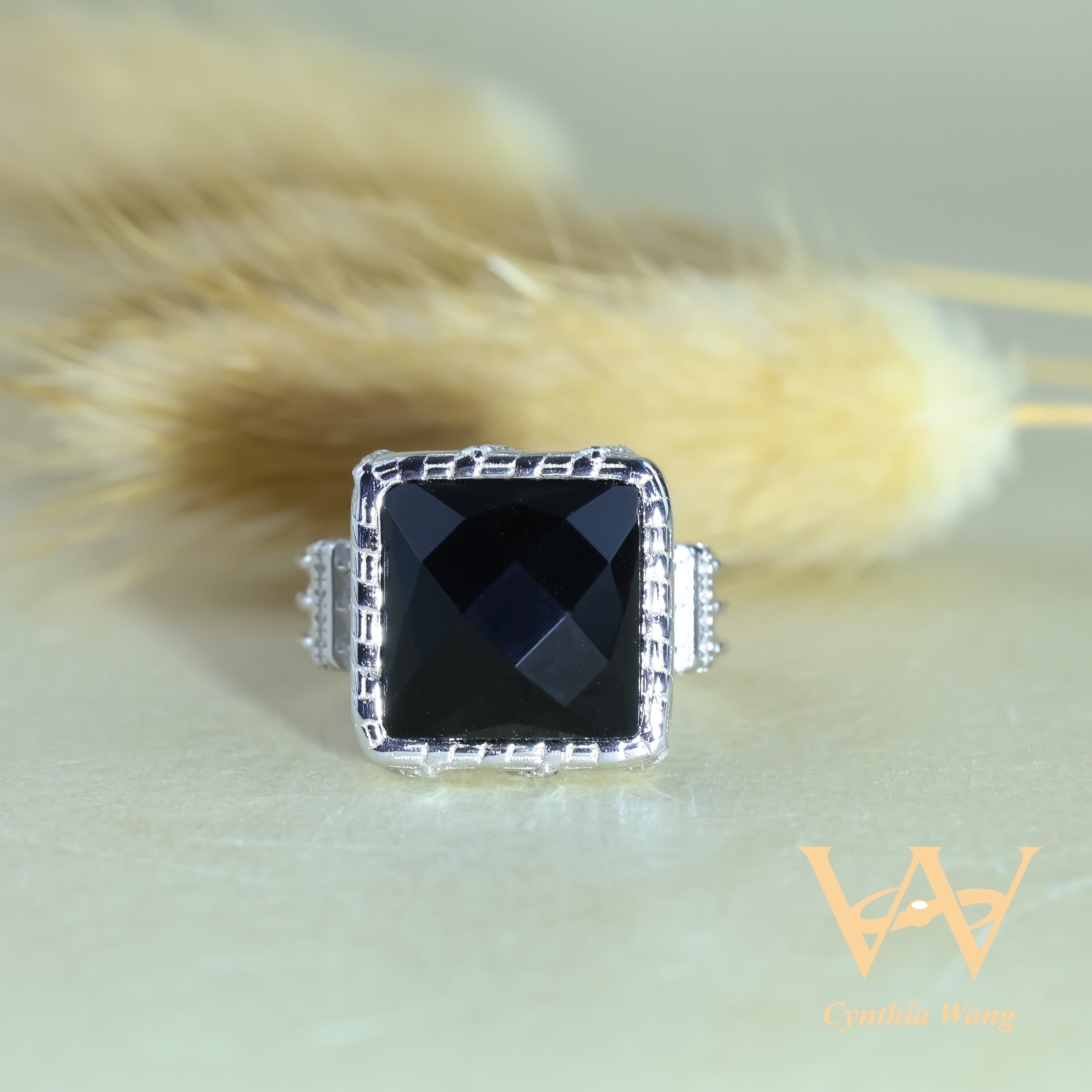 'Deep Charm' Black Onyx Ring