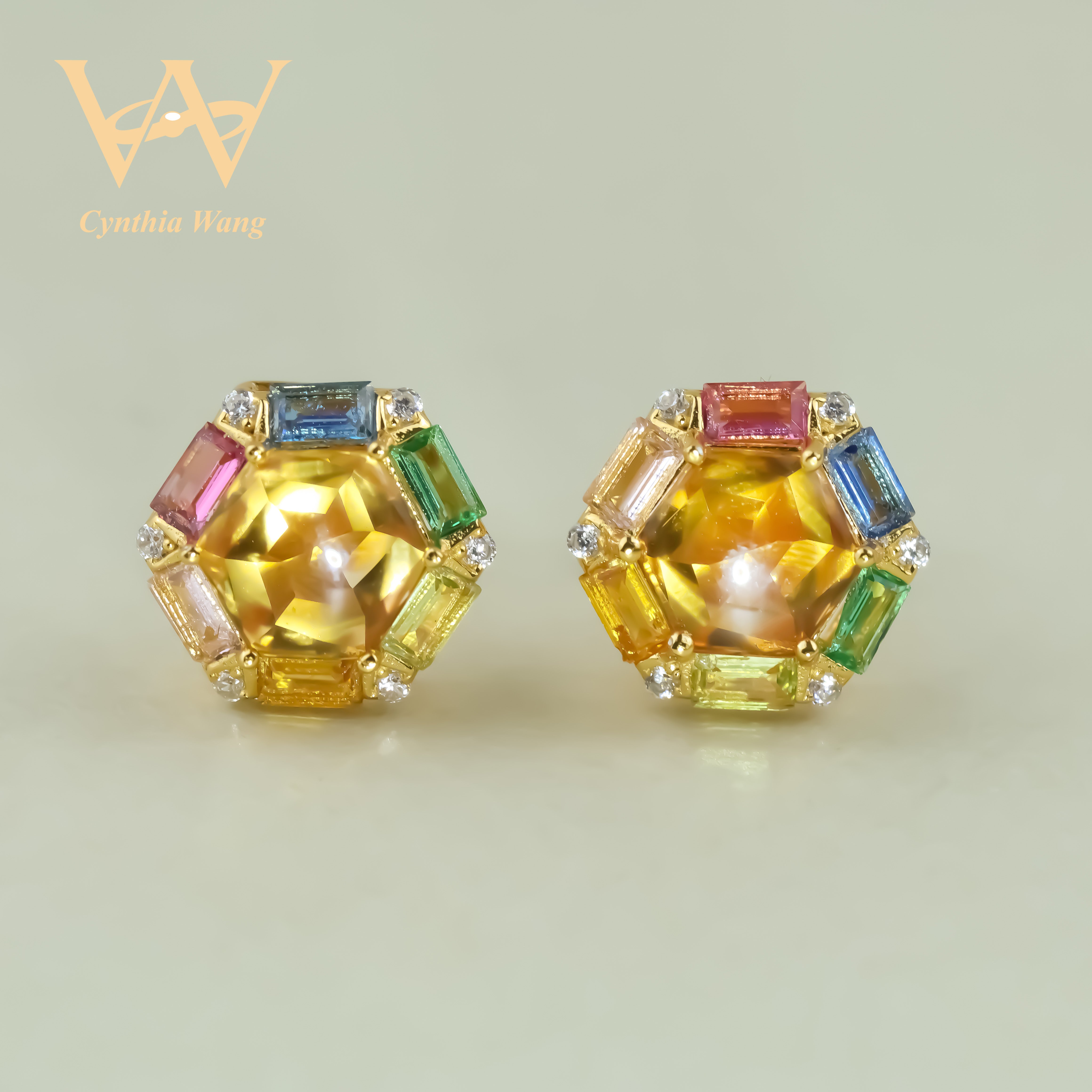 'Magic Box' Citrine Ring & Ear Studs