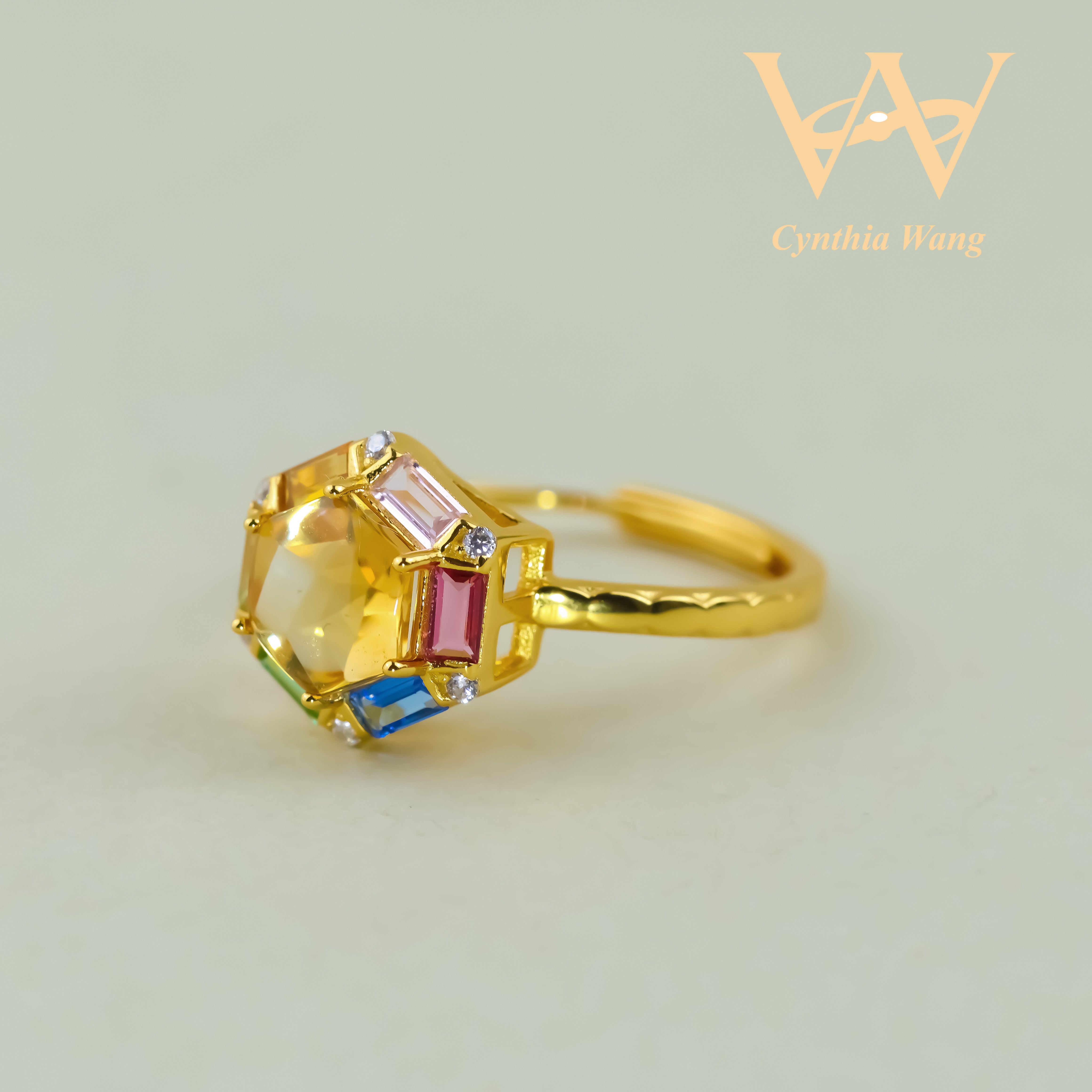 'Magic Box' Citrine Ring & Ear Studs