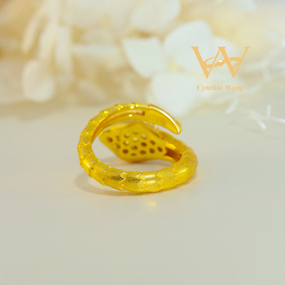 'Golden Snake' Citrine Ring