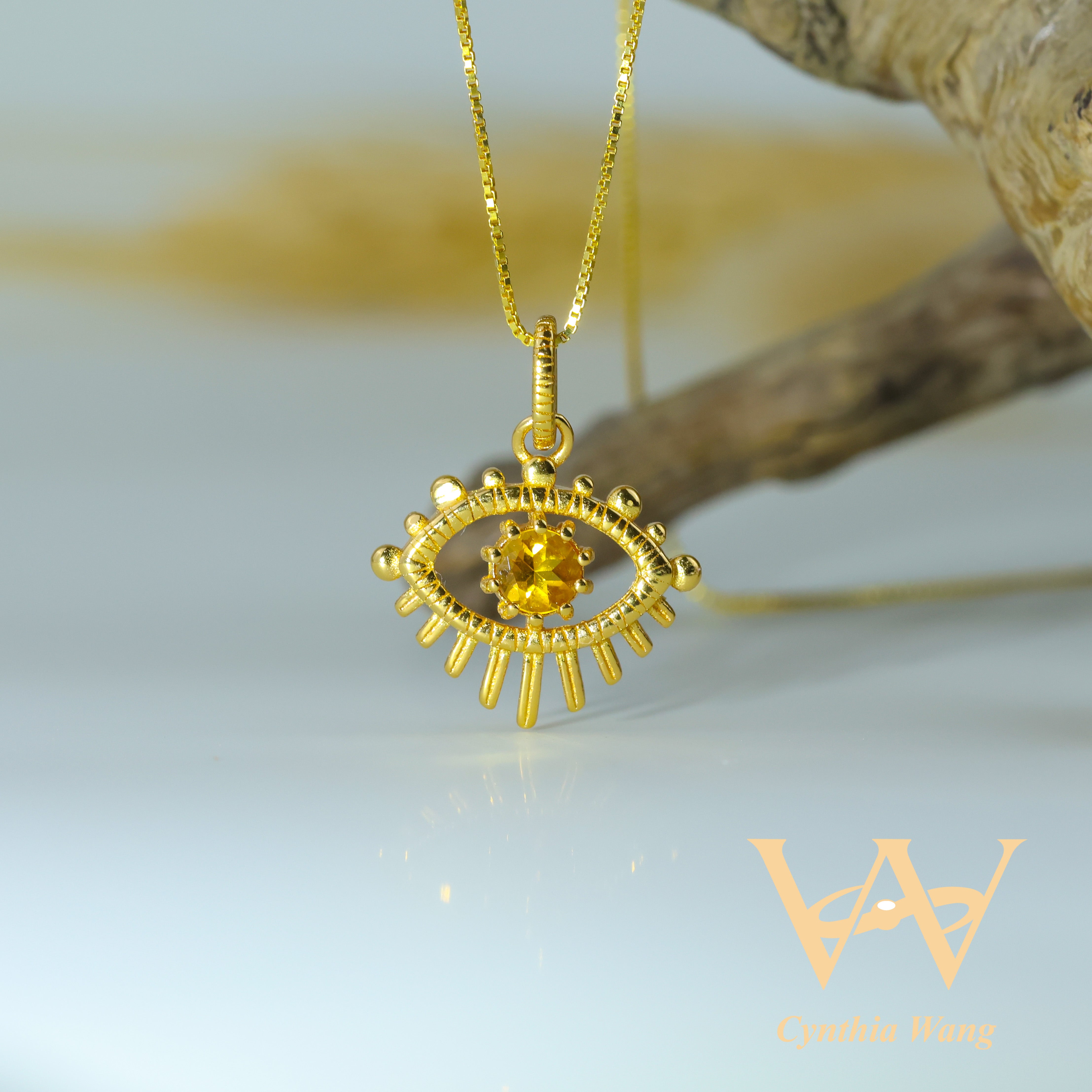 'Evil Eye' Citrine Pendant