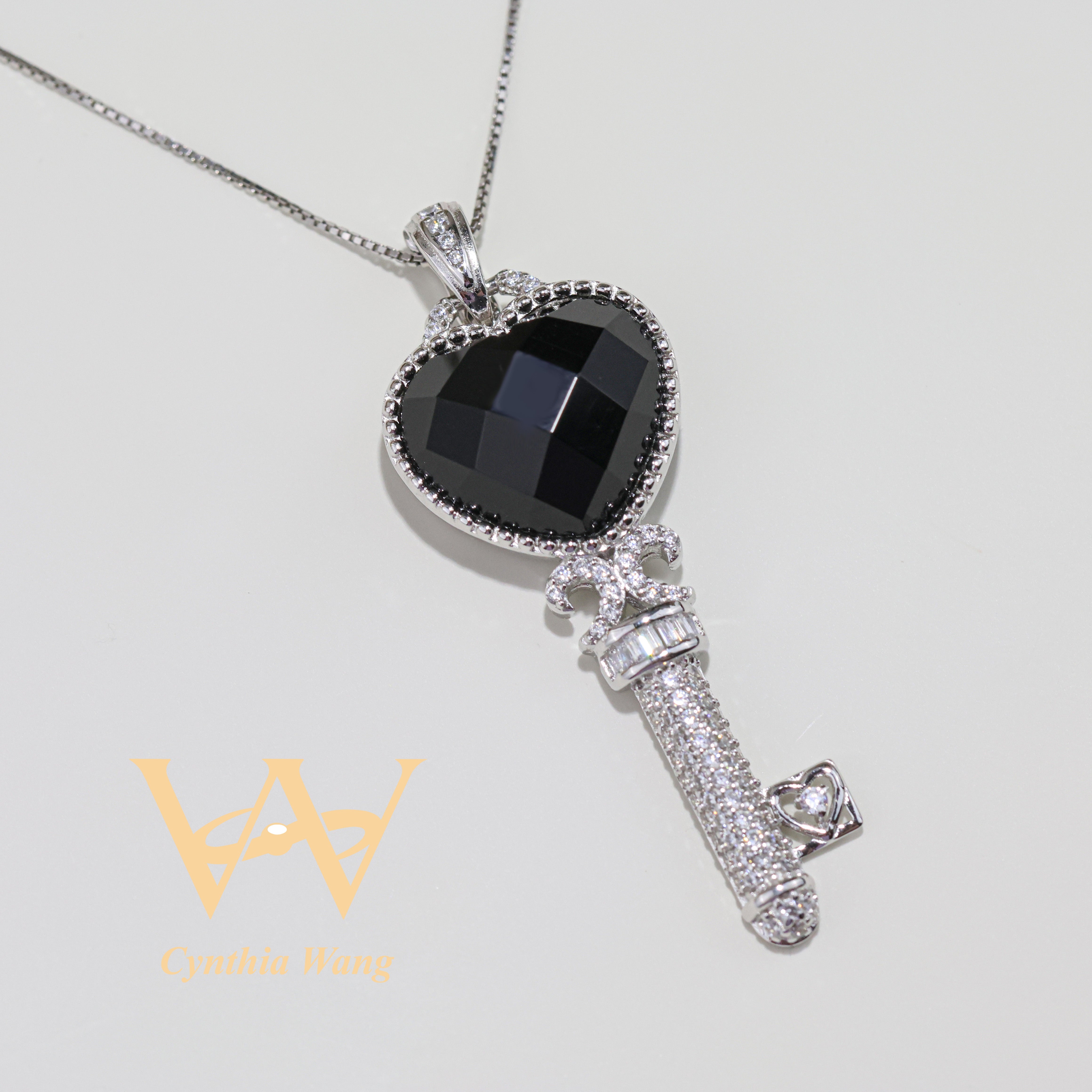 'Love's Secret' Black Onyx Pendant