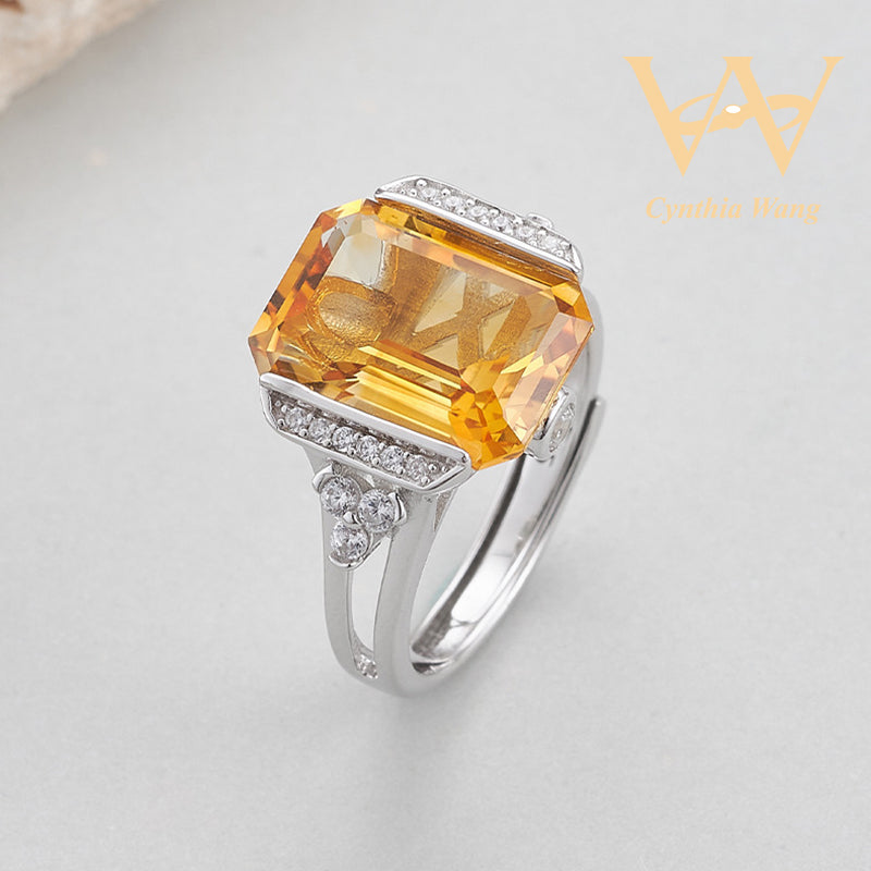 'Brilliant Wealth' Citrine Ring