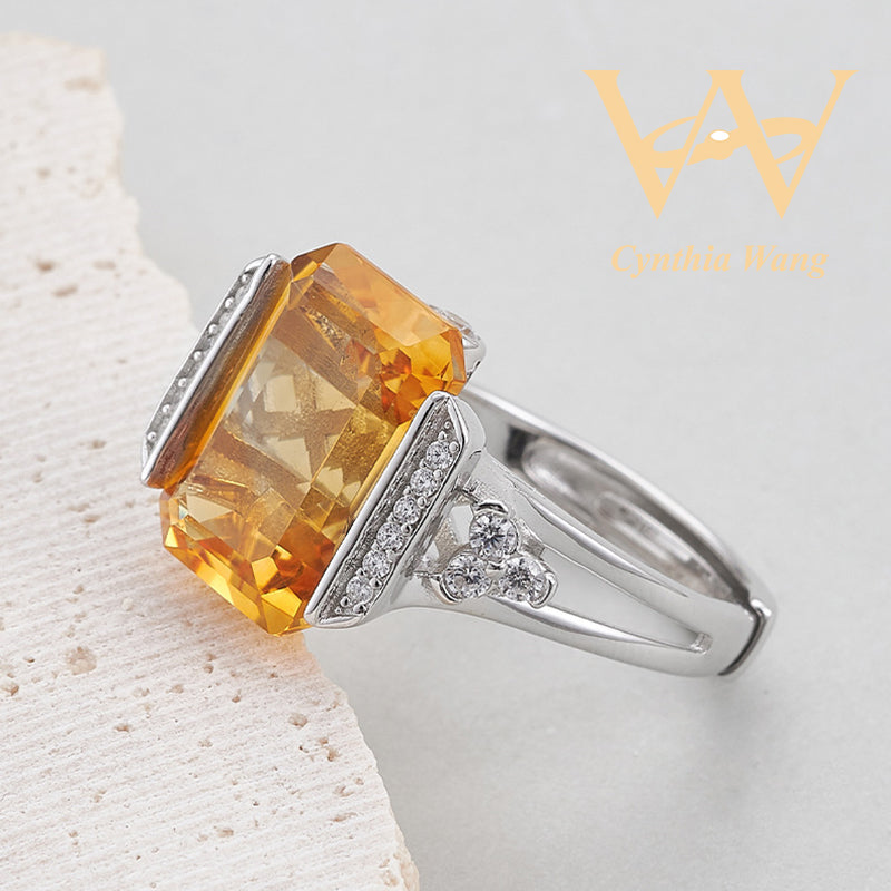 'Brilliant Wealth' Citrine Ring