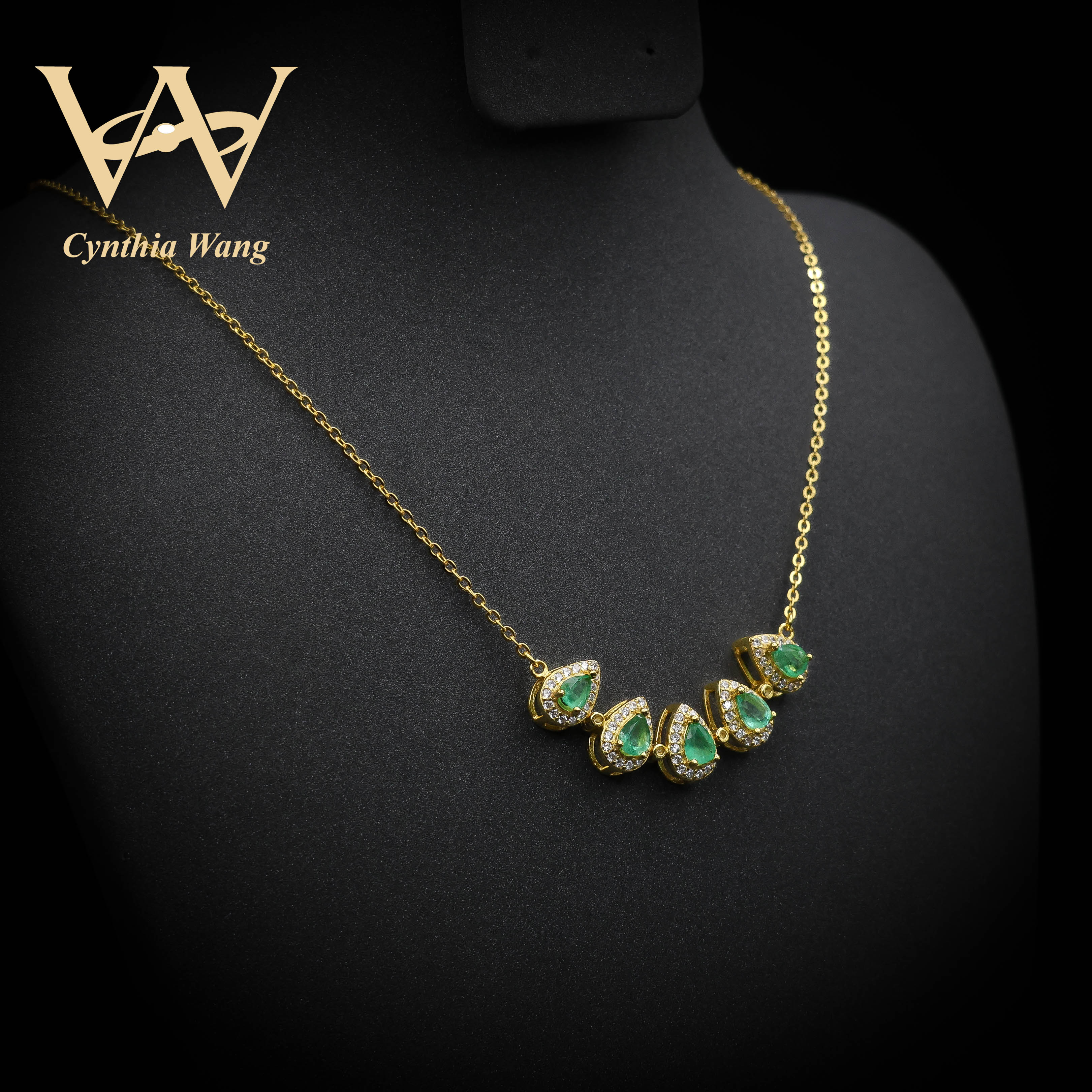 'Enchanting Cercis Chinensis' Emerald Necklace