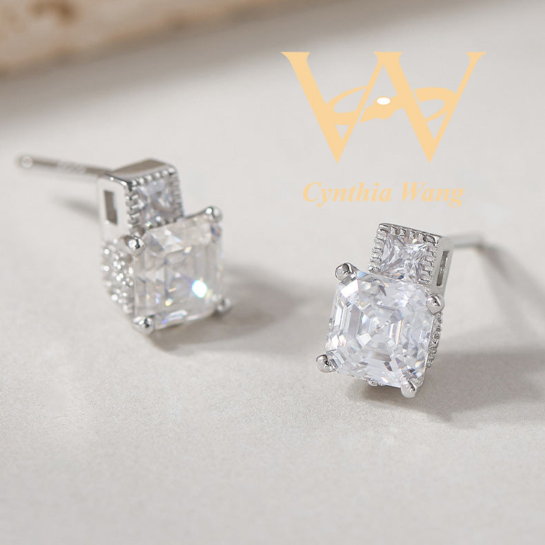 'Timeless Sparkle' Moissanite Ear Studs