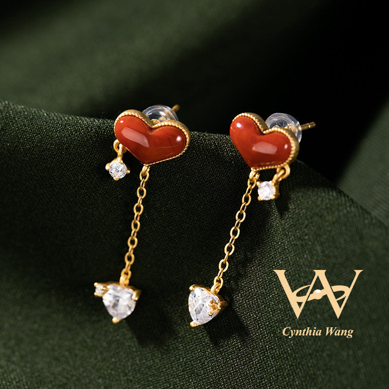 'Nostalgic Heart' Carnelian Earrings