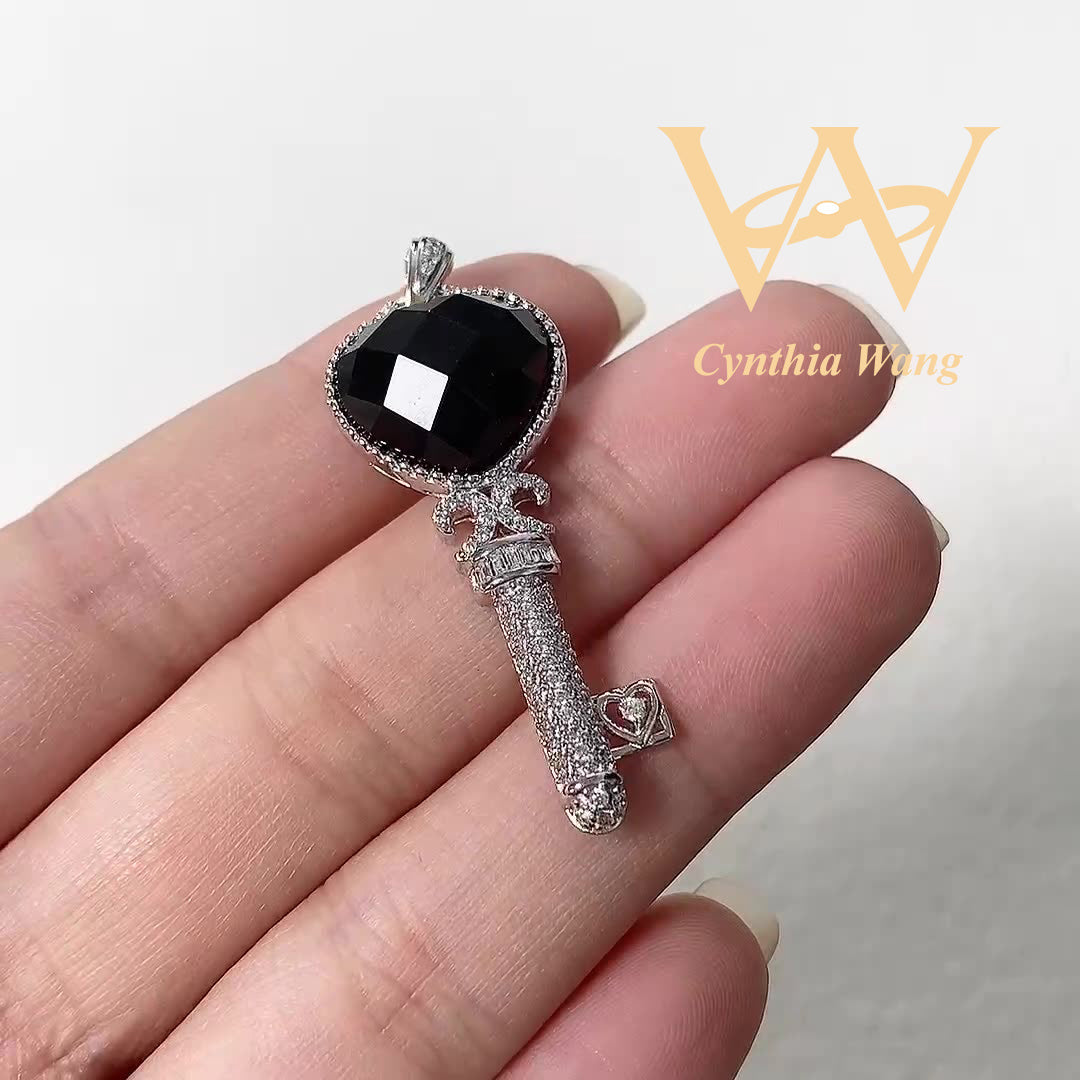 'Love's Secret' Black Onyx Pendant