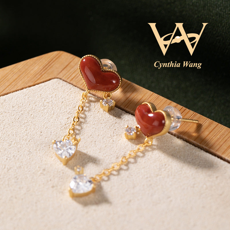 'Nostalgic Heart' Carnelian Earrings