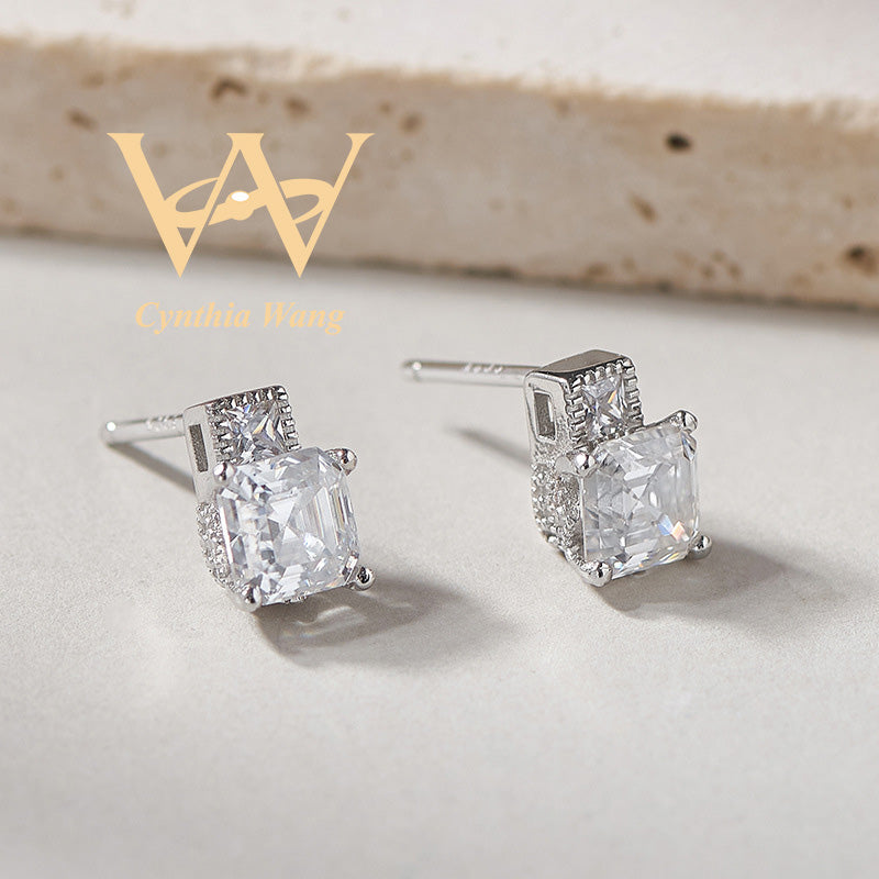 'Timeless Sparkle' Moissanite Ear Studs