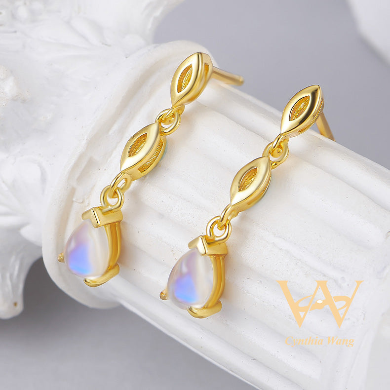 'Tears of Moonlight' Moonstone Earrings