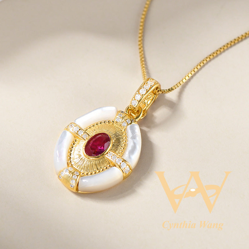 'Sophisticated Vintage' Ruby Necklace