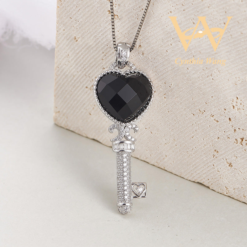 'Love's Secret' Black Onyx Pendant