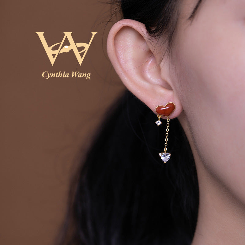 'Nostalgic Heart' Carnelian Earrings