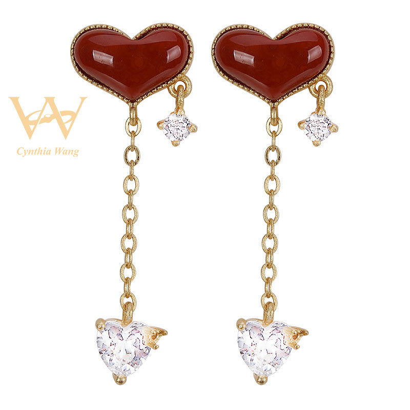 'Nostalgic Heart' Carnelian Earrings