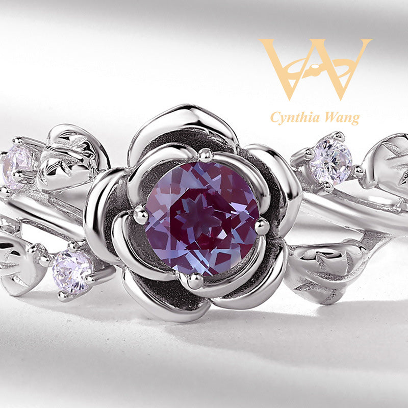 'Thorn Rose' Alexandrite Ring