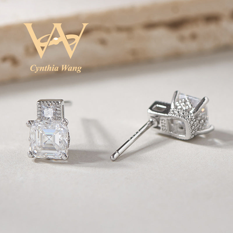 'Timeless Sparkle' Moissanite Ear Studs