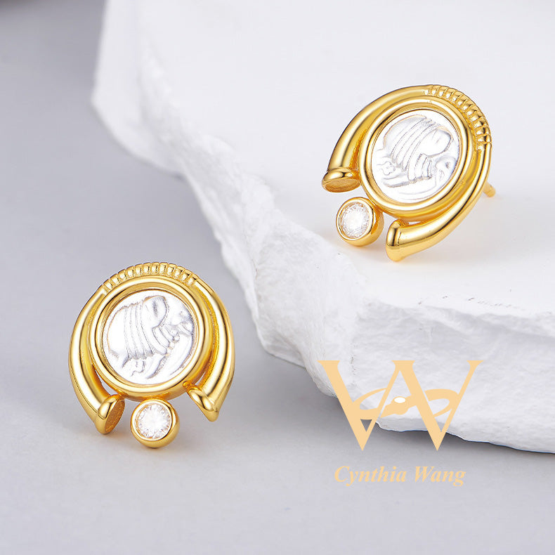 'Traces of History' Moissanite Earrings