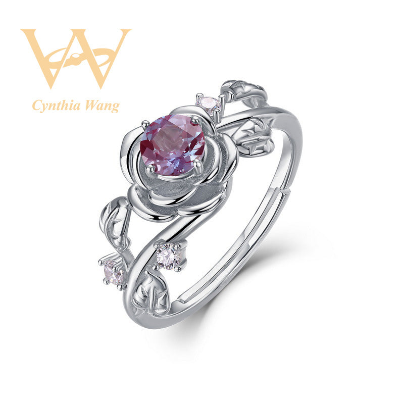 'Thorn Rose' Alexandrite Ring