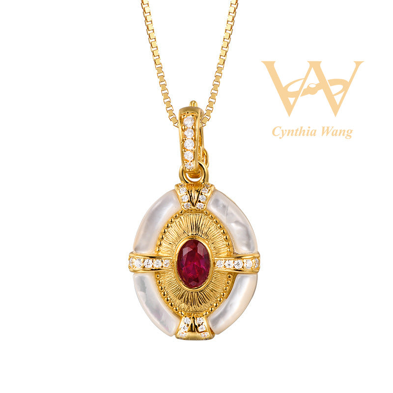 'Sophisticated Vintage' Ruby Necklace