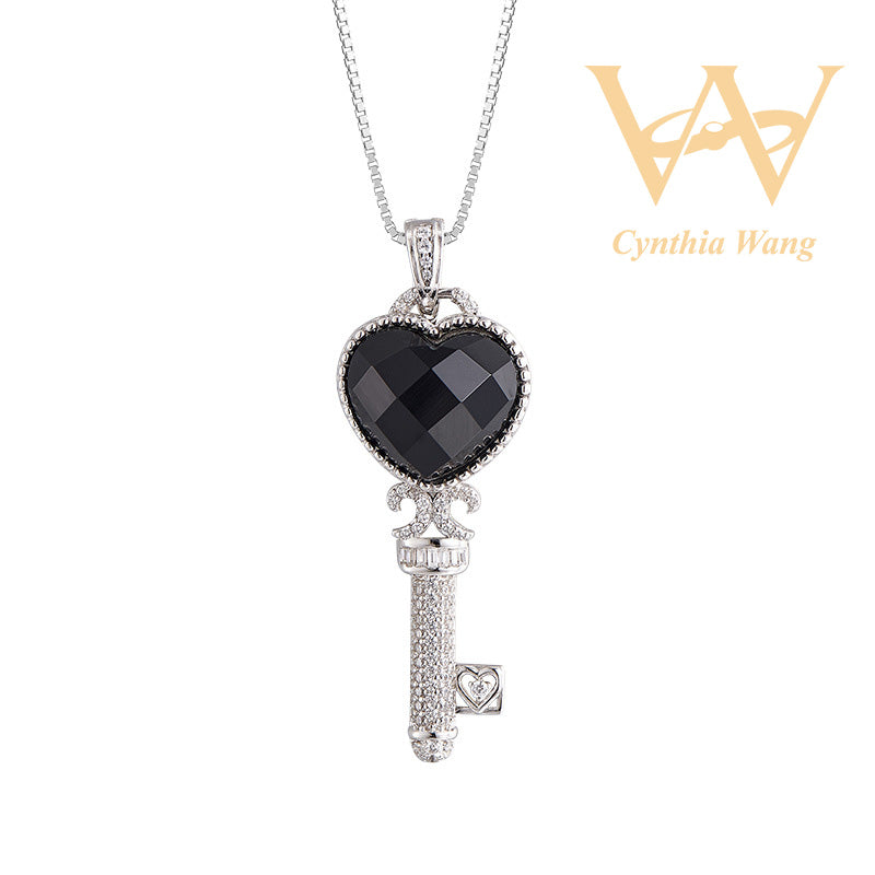 'Love's Secret' Black Onyx Pendant