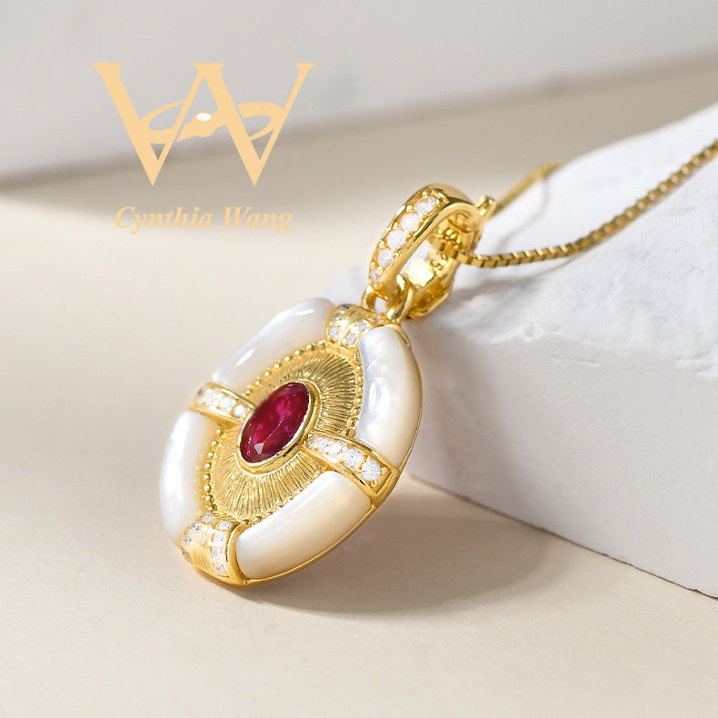 'Sophisticated Vintage' Ruby Necklace