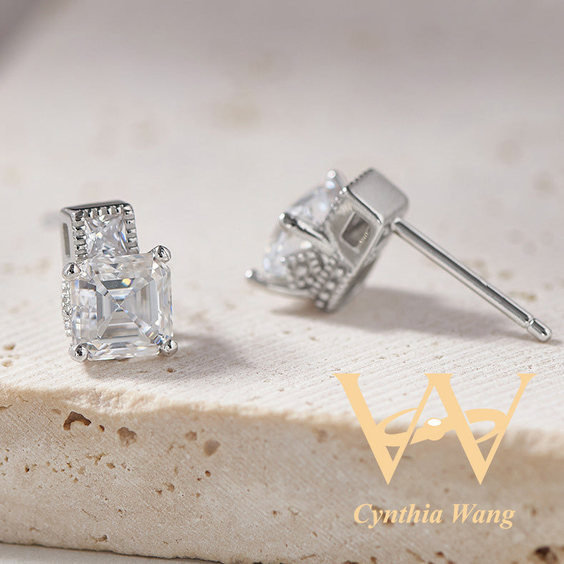 'Timeless Sparkle' Moissanite Ear Studs