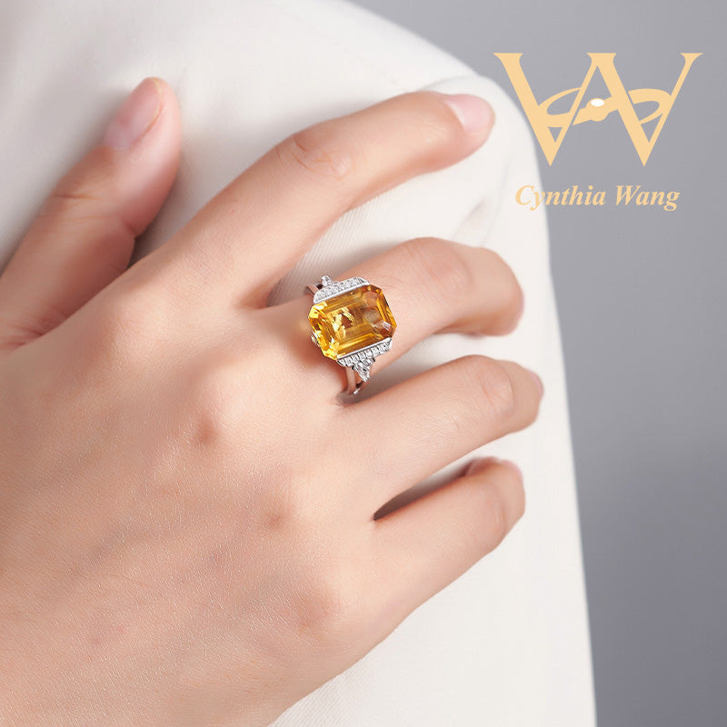 'Brilliant Wealth' Citrine Ring