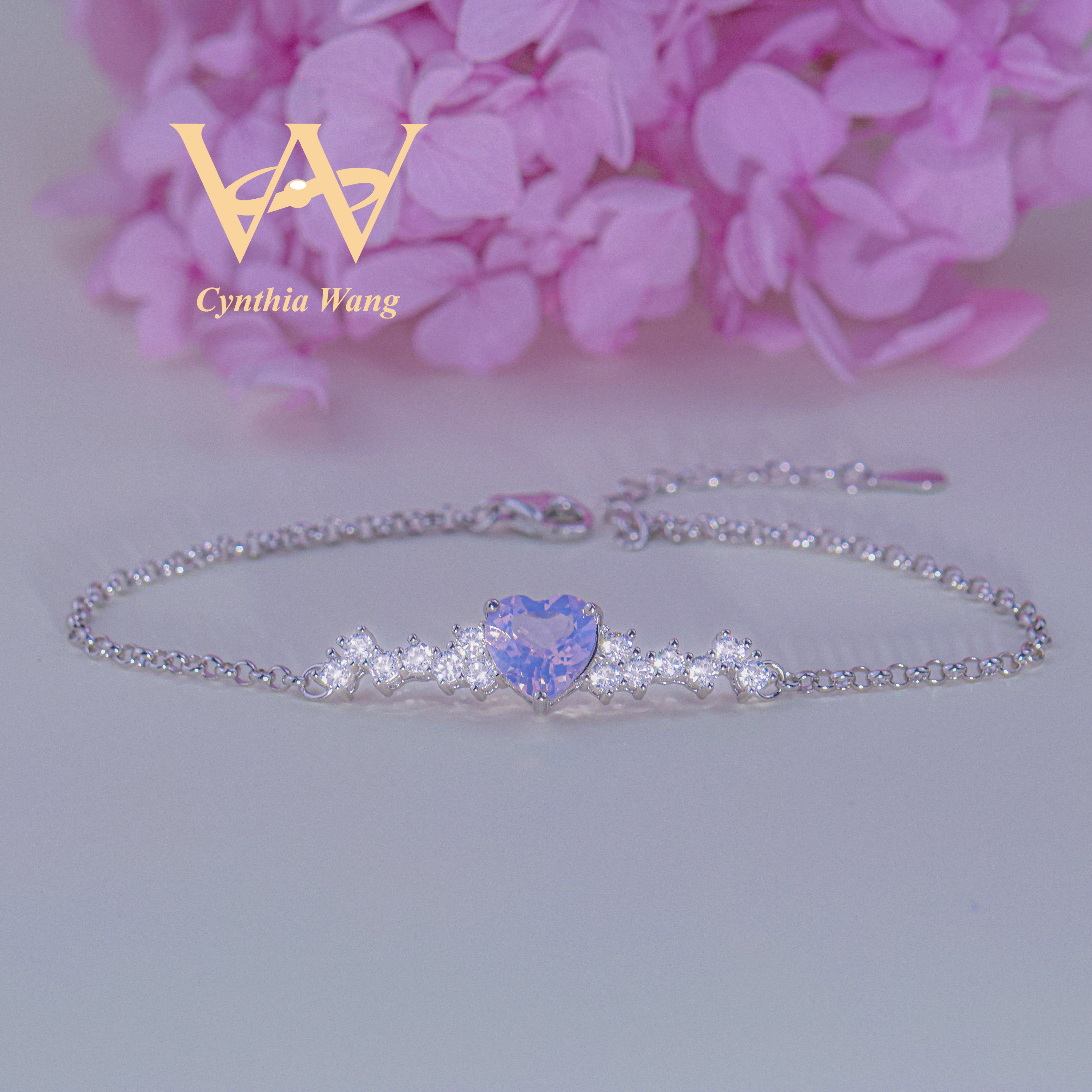 'Lavender Heart‘ Lavender Amethyst Bracelet