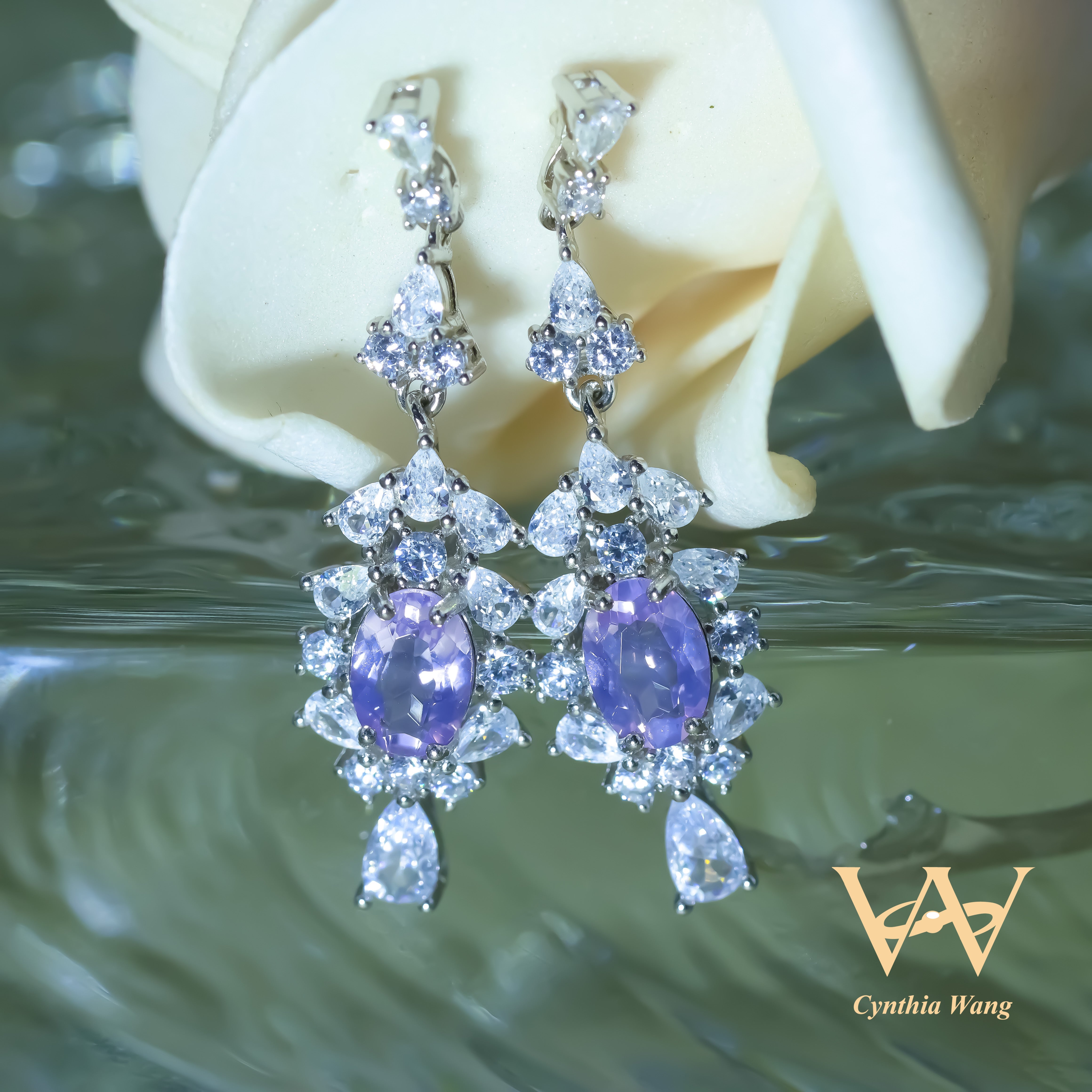 'Violet Twilight' Lavender Amethyst Earrings