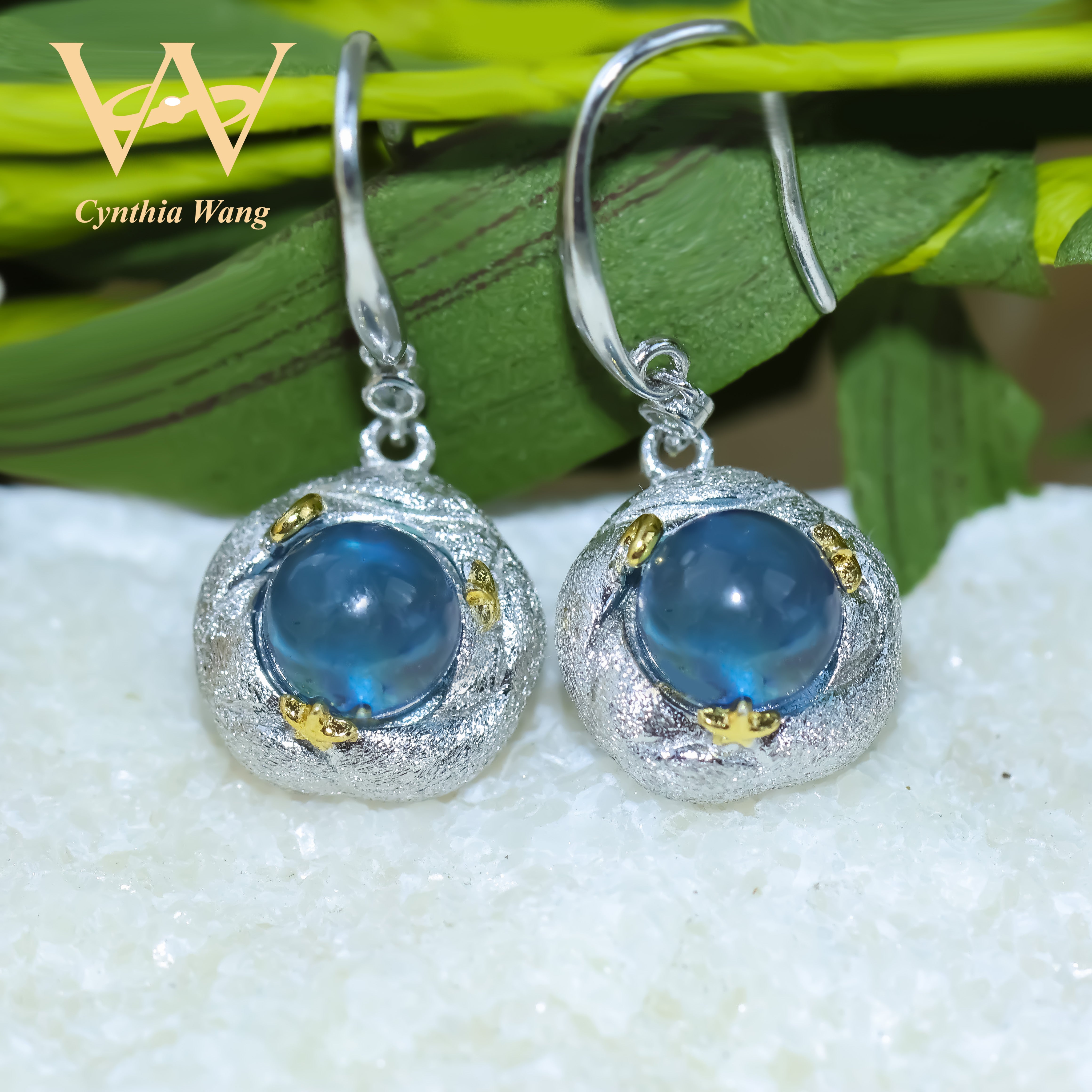 'Bubble Nebula' Aquamarine Jewelry Set