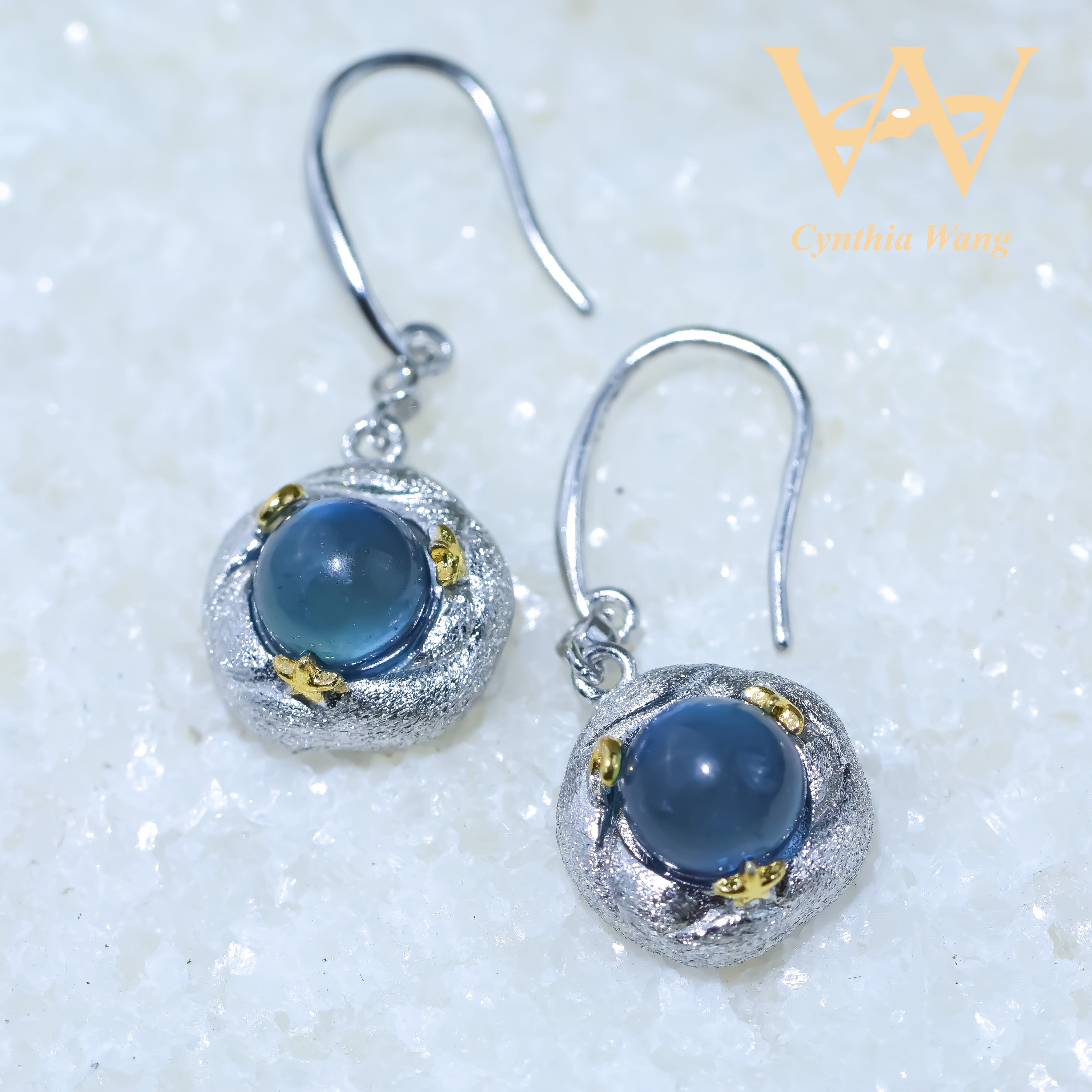 'Bubble Nebula' Aquamarine Jewelry Set