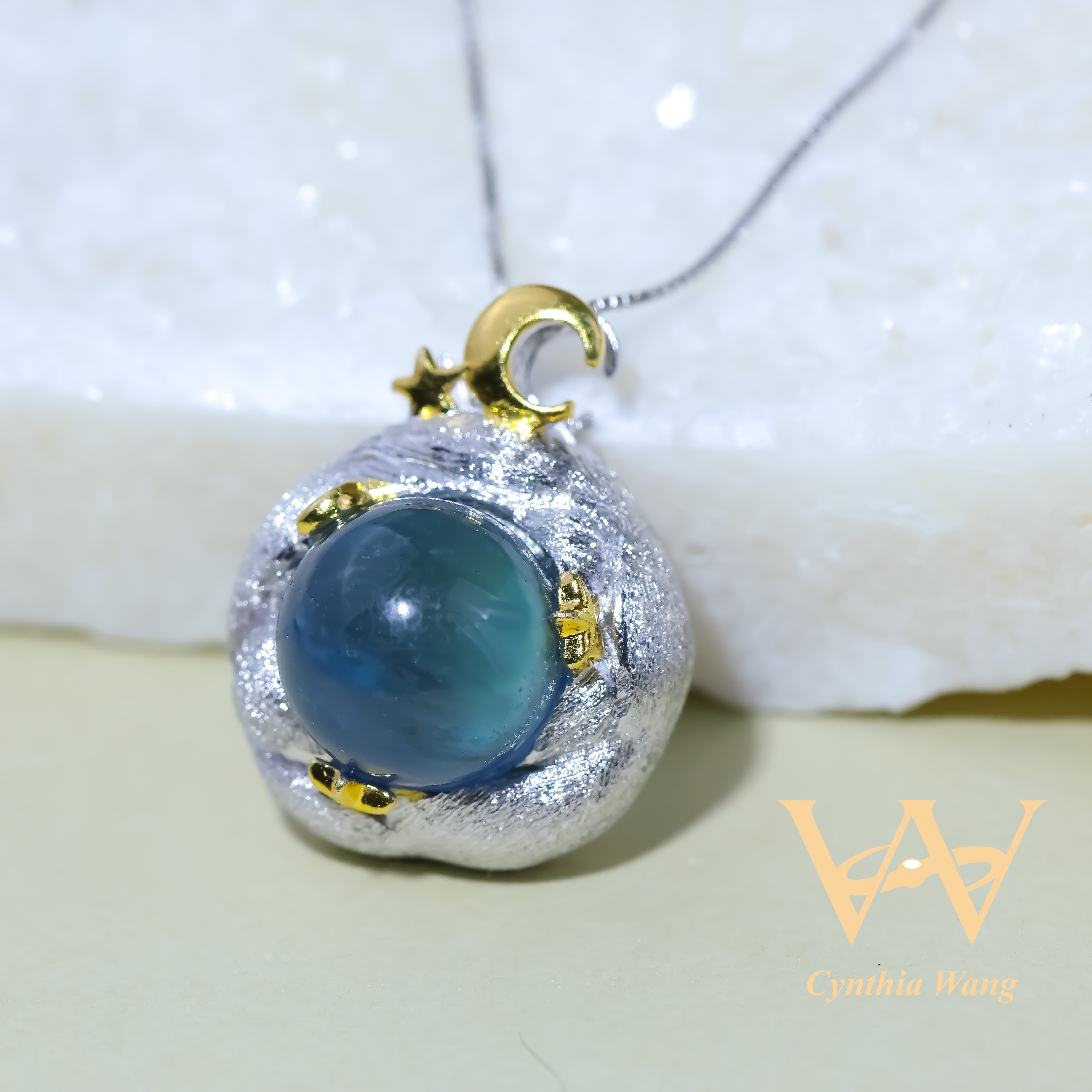 'Bubble Nebula' Aquamarine Jewelry Set