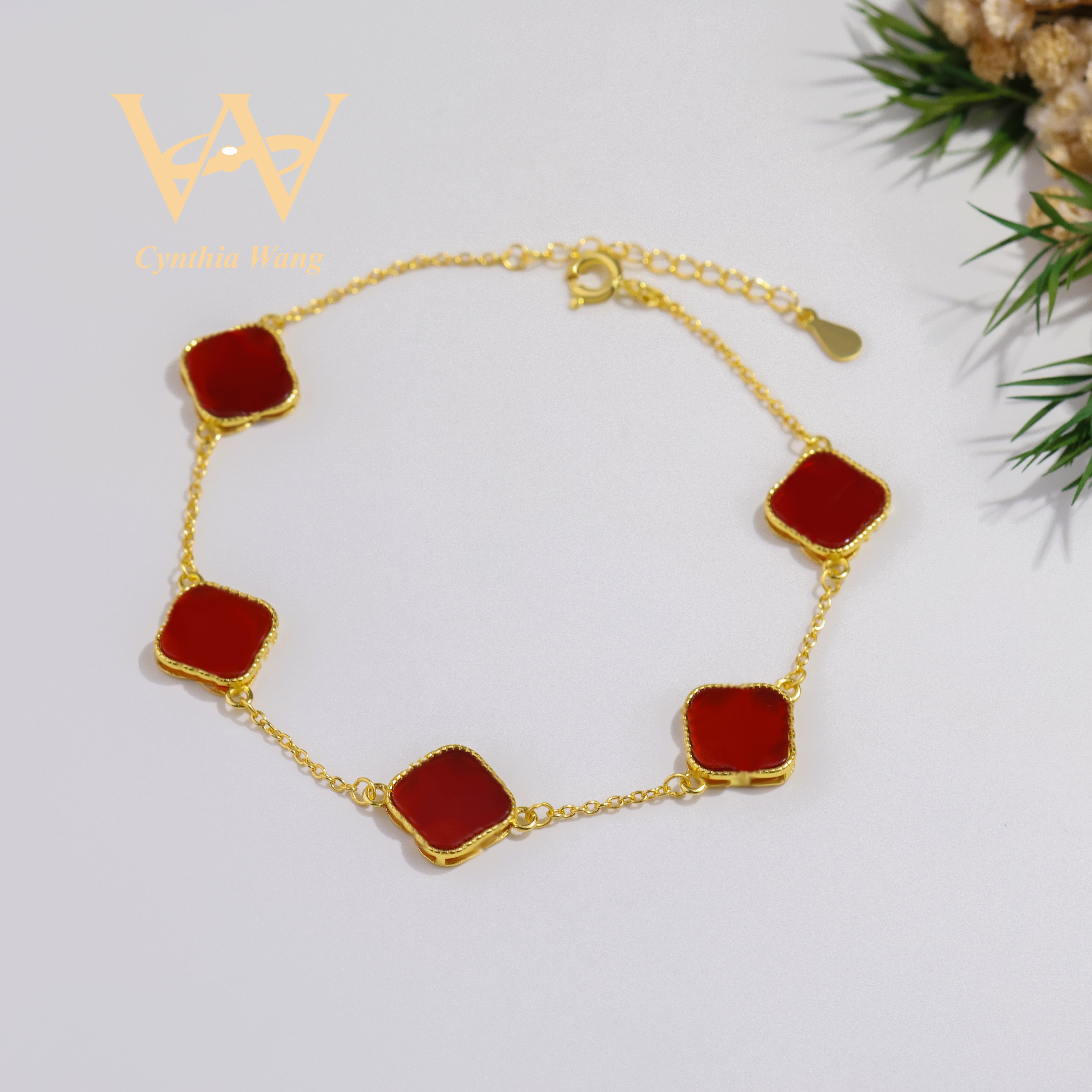 'Magical Leafy' Carnelian Jewelry Set