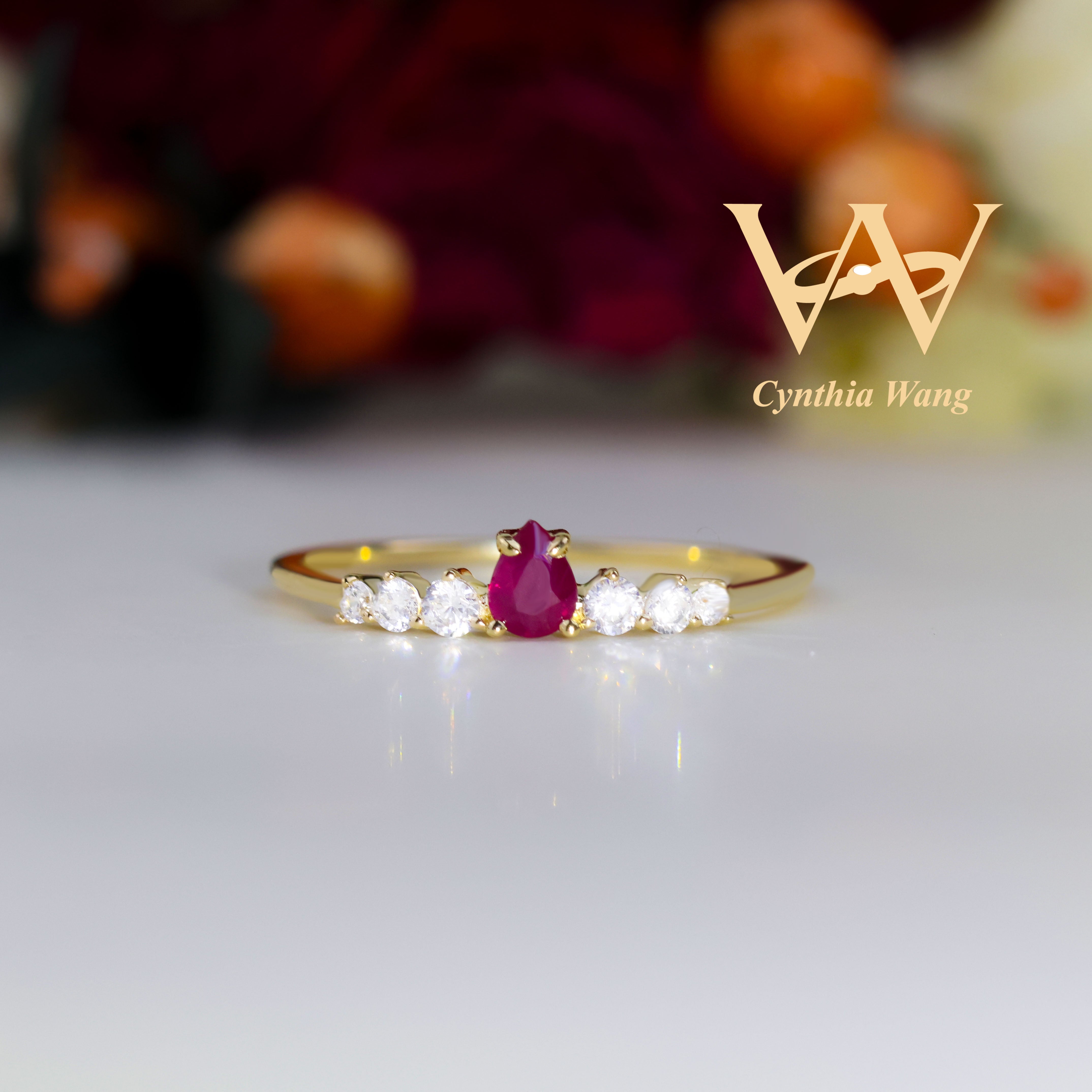 'Crimson Fantasy' 10k Gold Ruby Ring