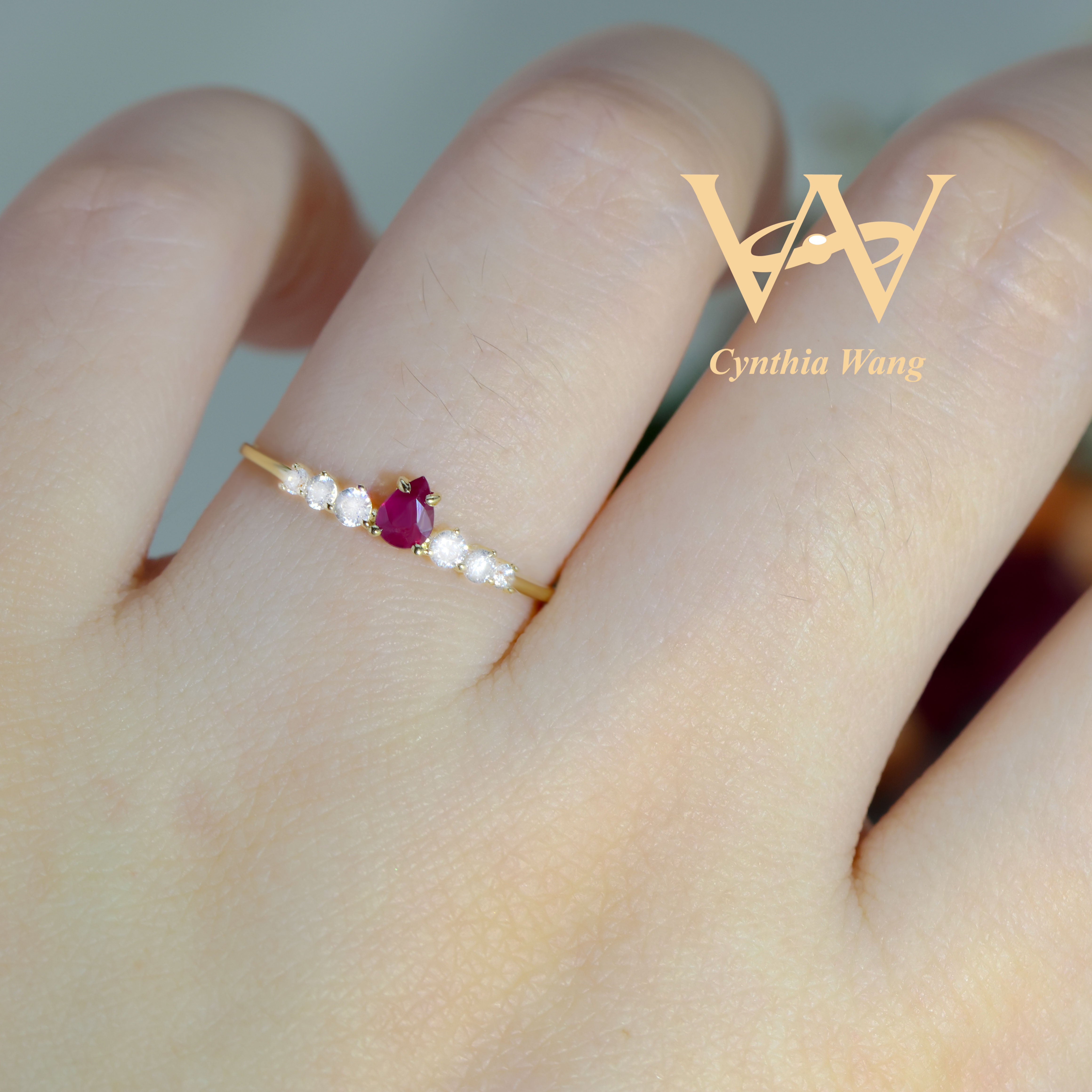 'Crimson Fantasy' 10k Gold Ruby Ring