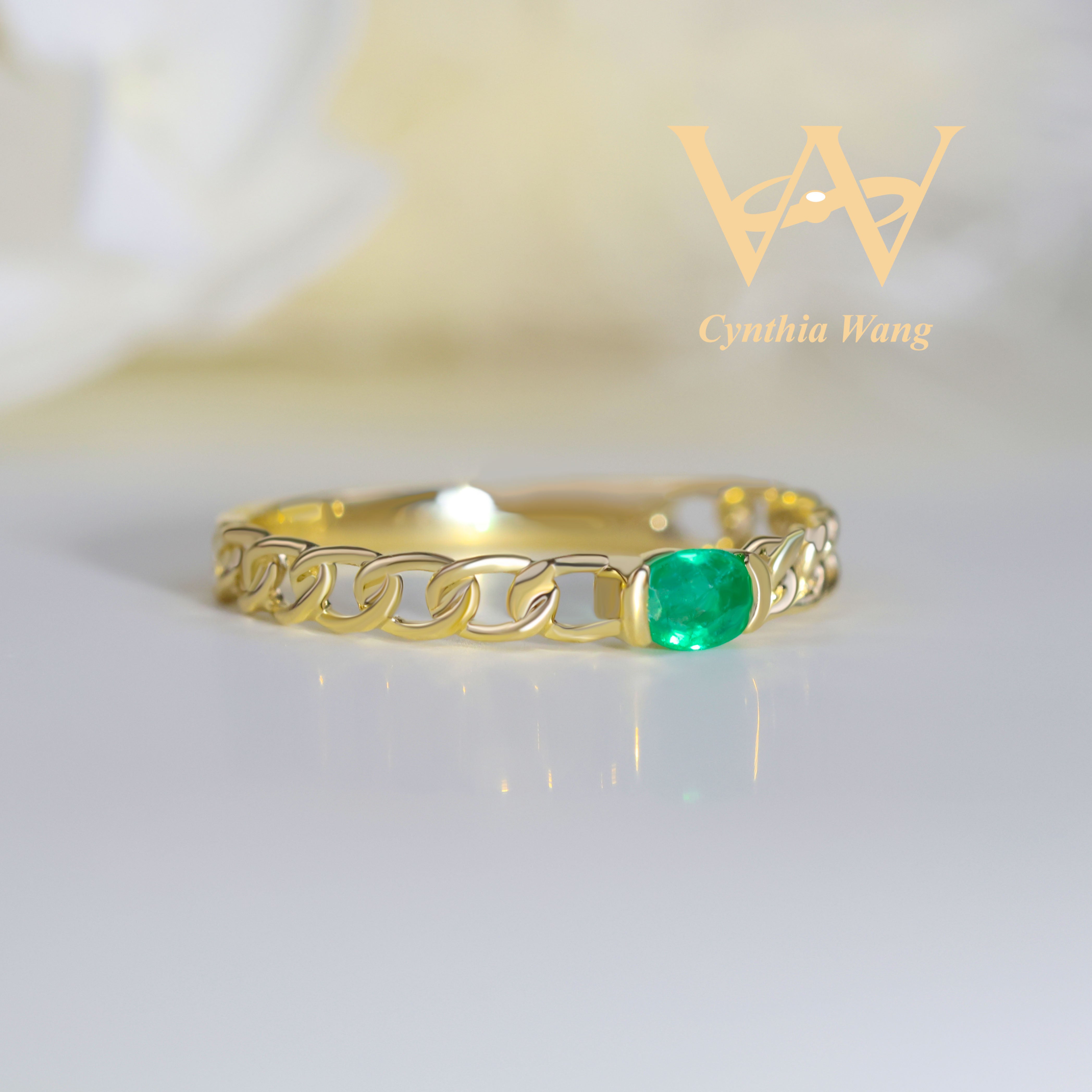 'Green Miracle' 10K Gold Emerald Ring