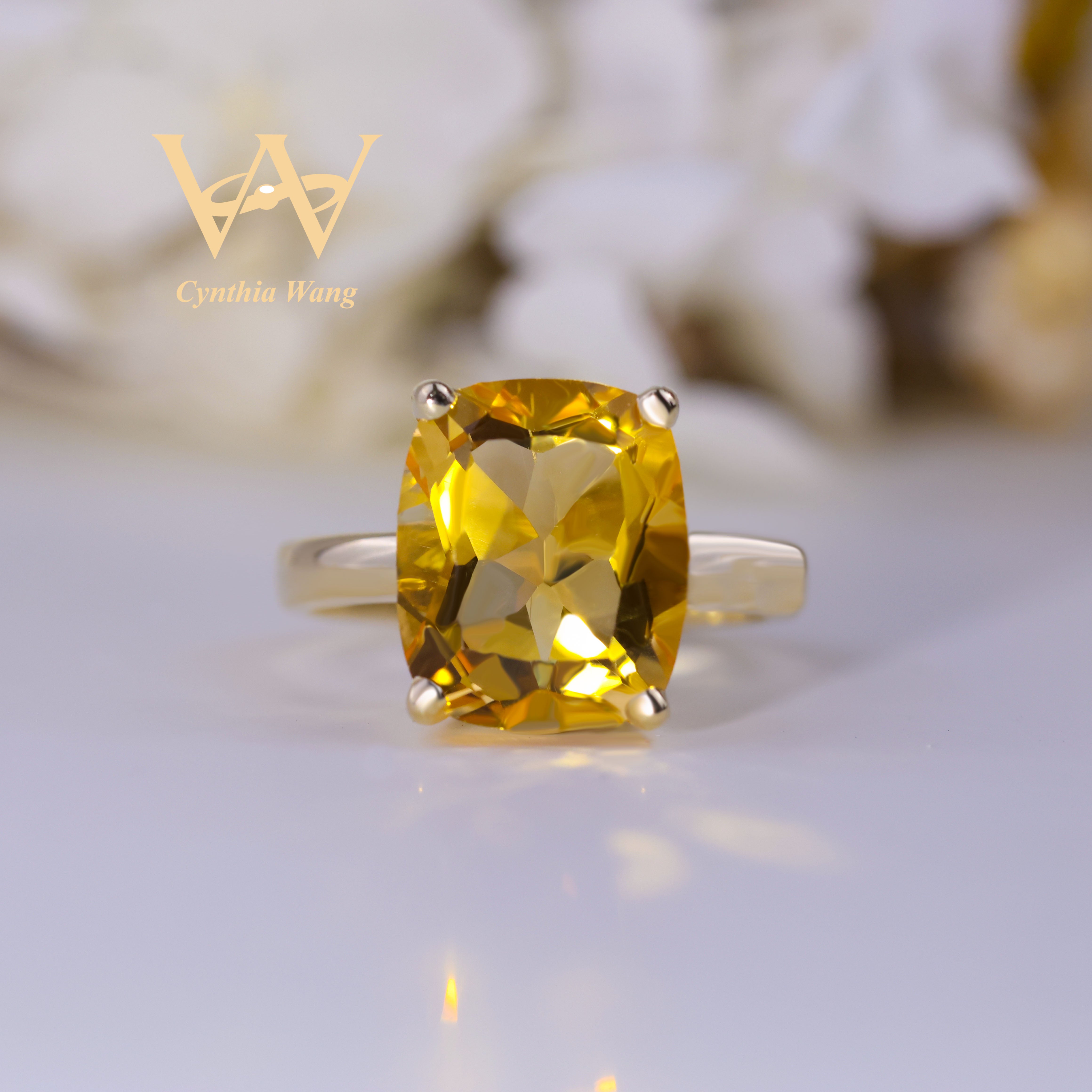 'Golden Empire' 9k Gold Citrine Ring