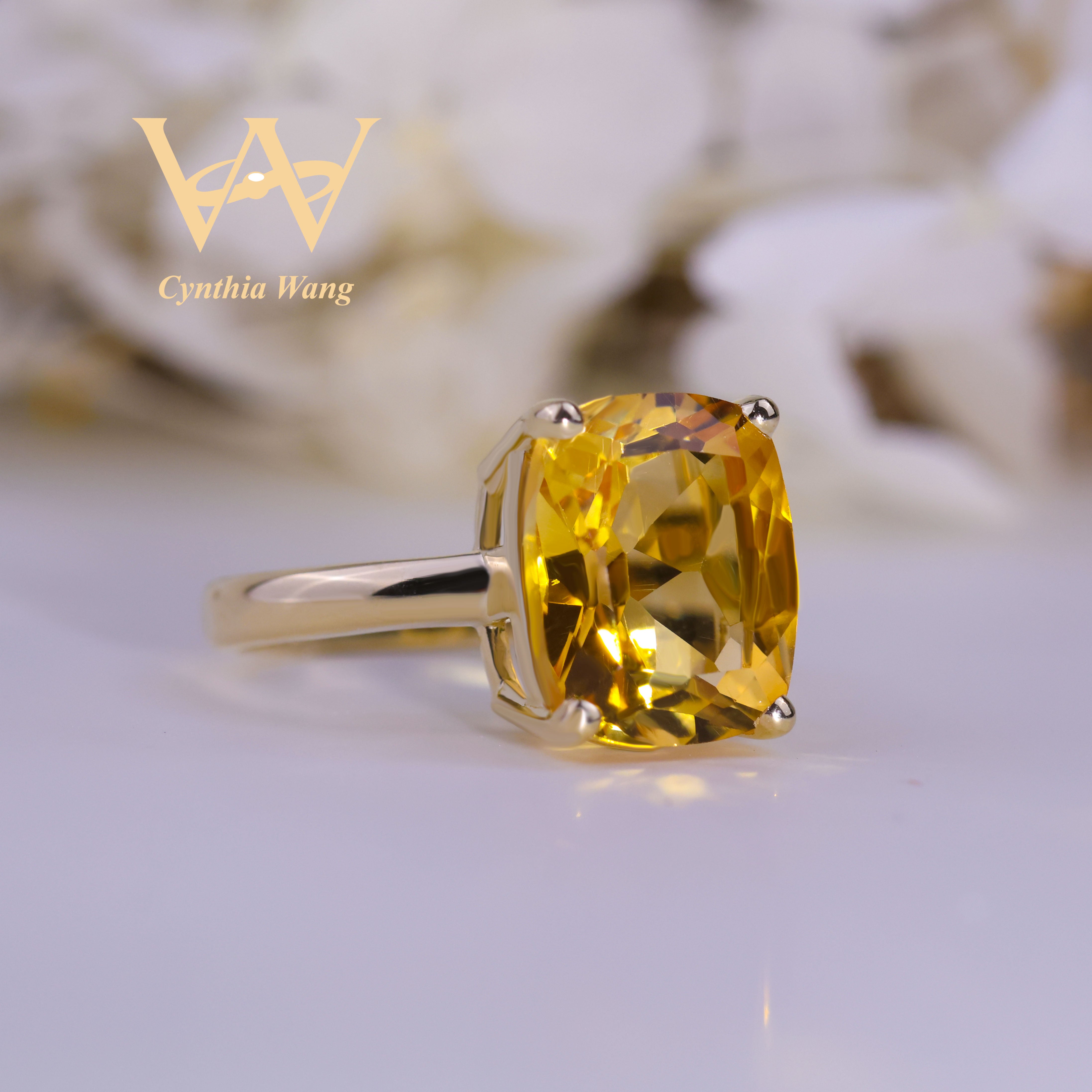 'Golden Empire' 9k Gold Citrine Ring