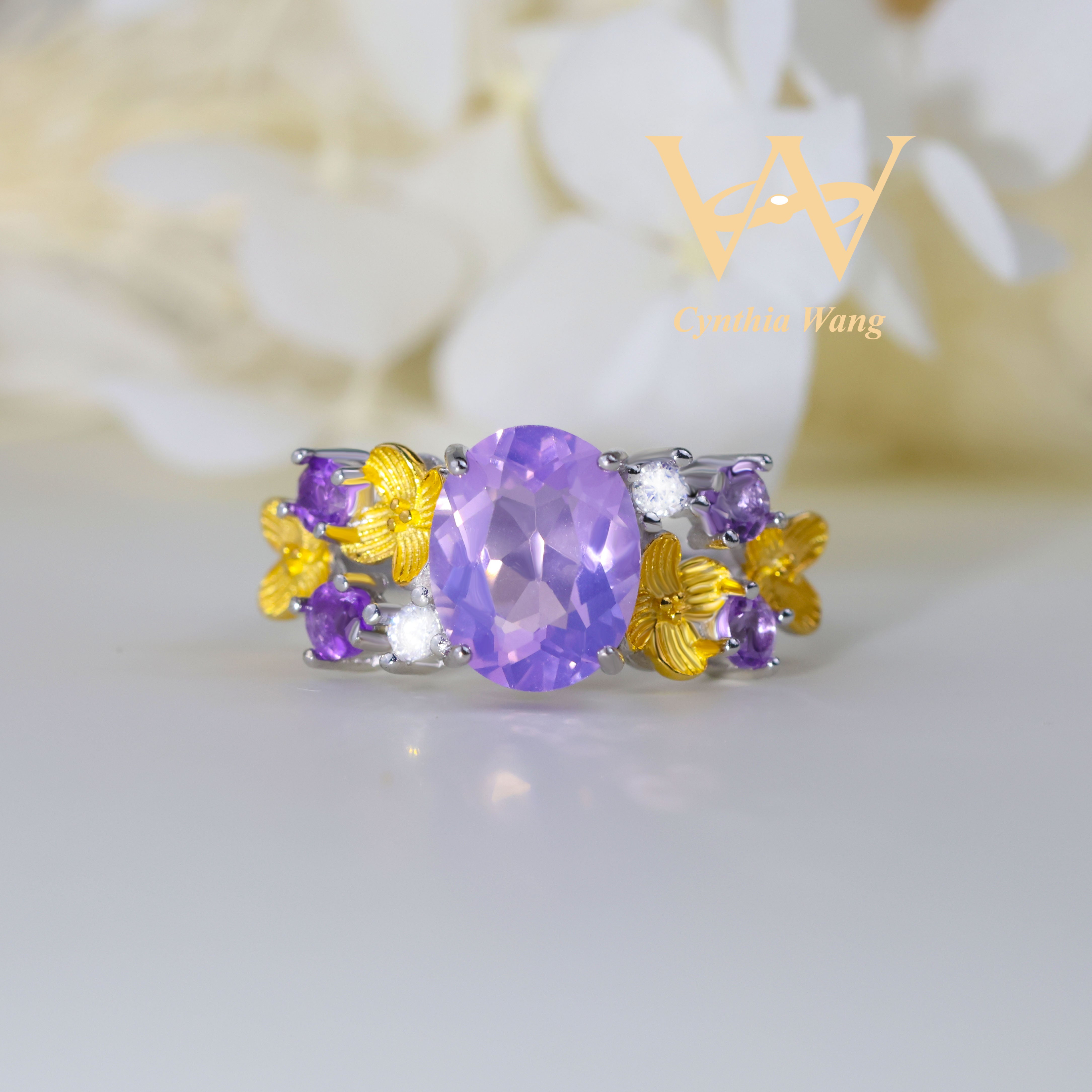 'Violet Twilight' Lavender Amethyst Ring