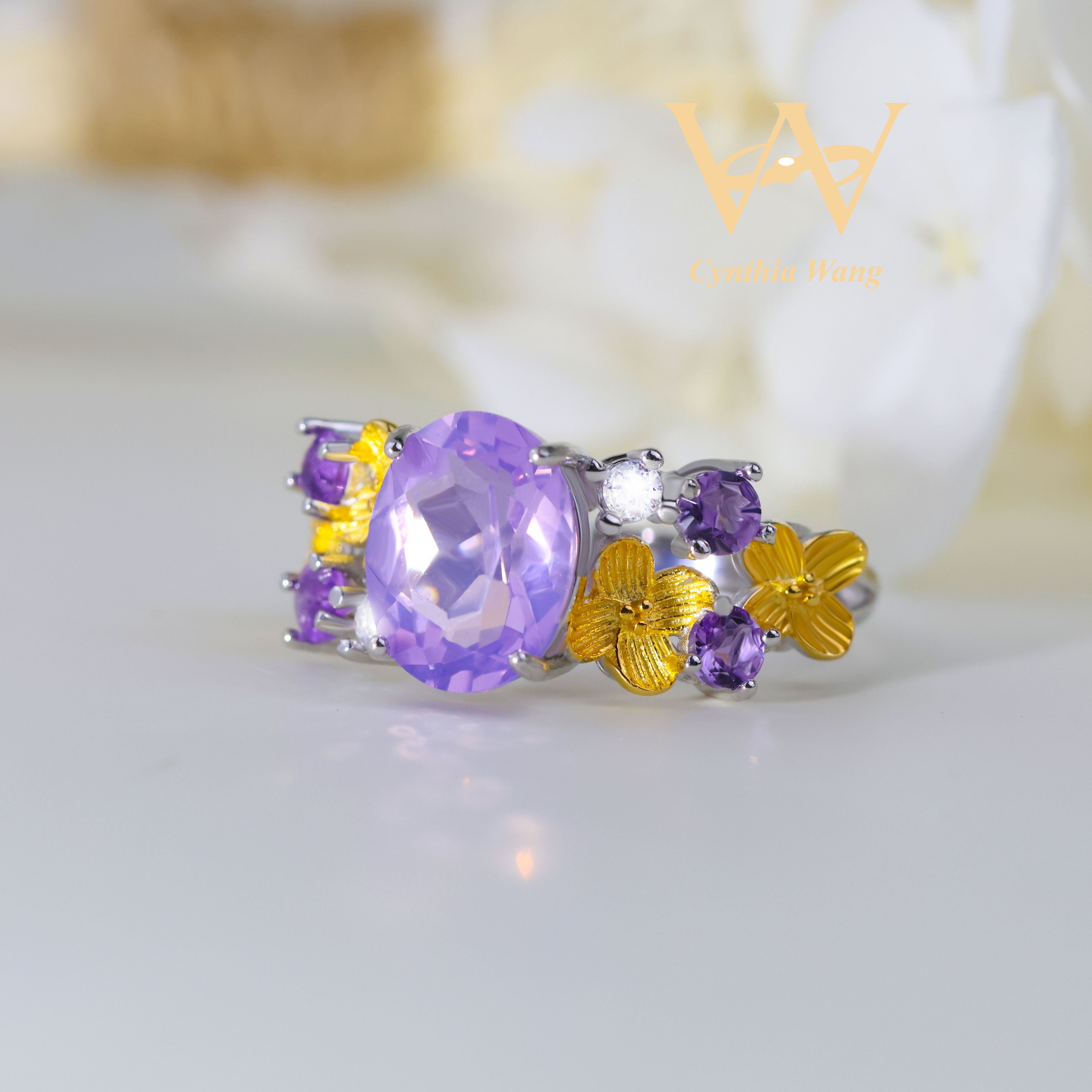 'Violet Twilight' Lavender Amethyst Ring