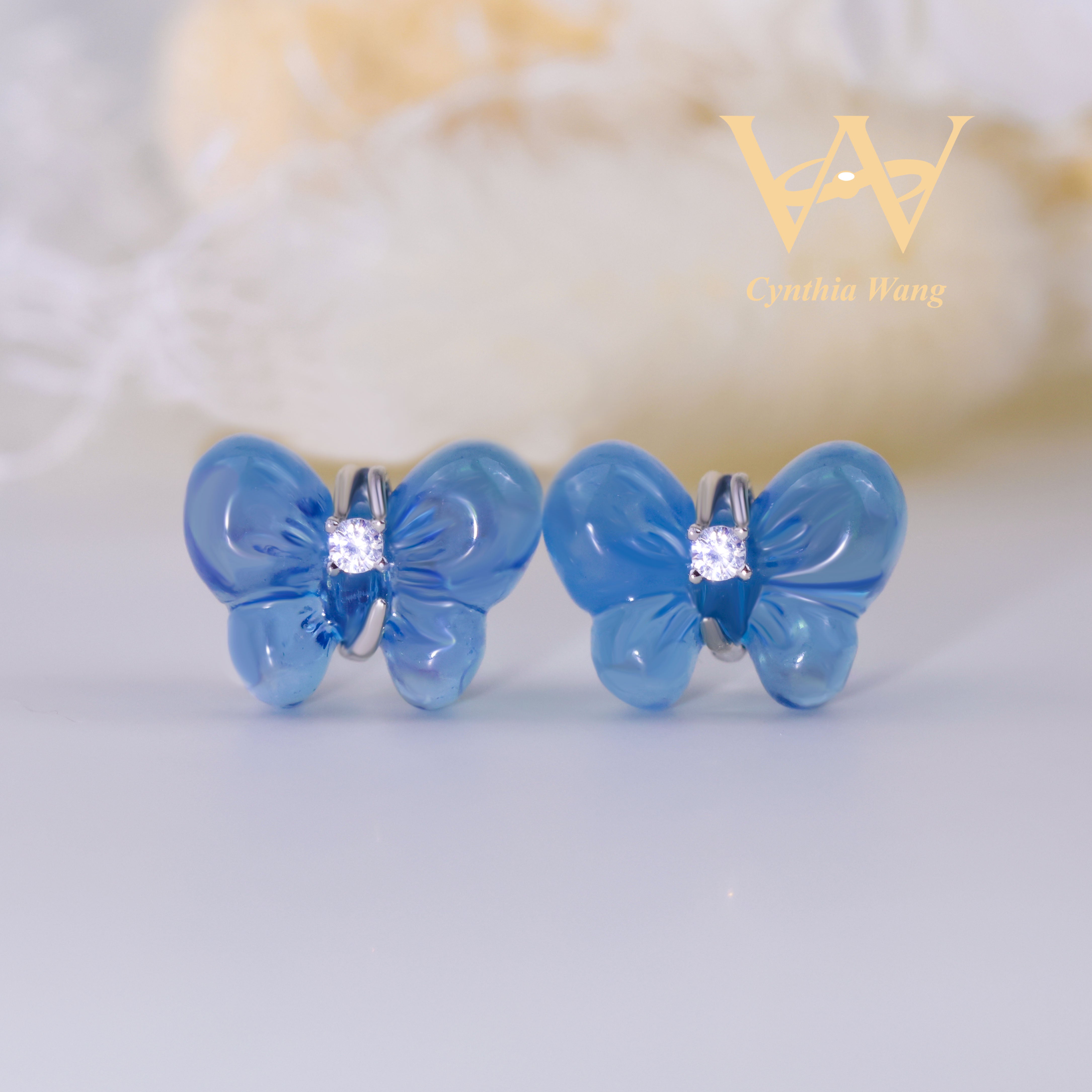 'Ocean Butterfly' Aquamarine Jewelry Set