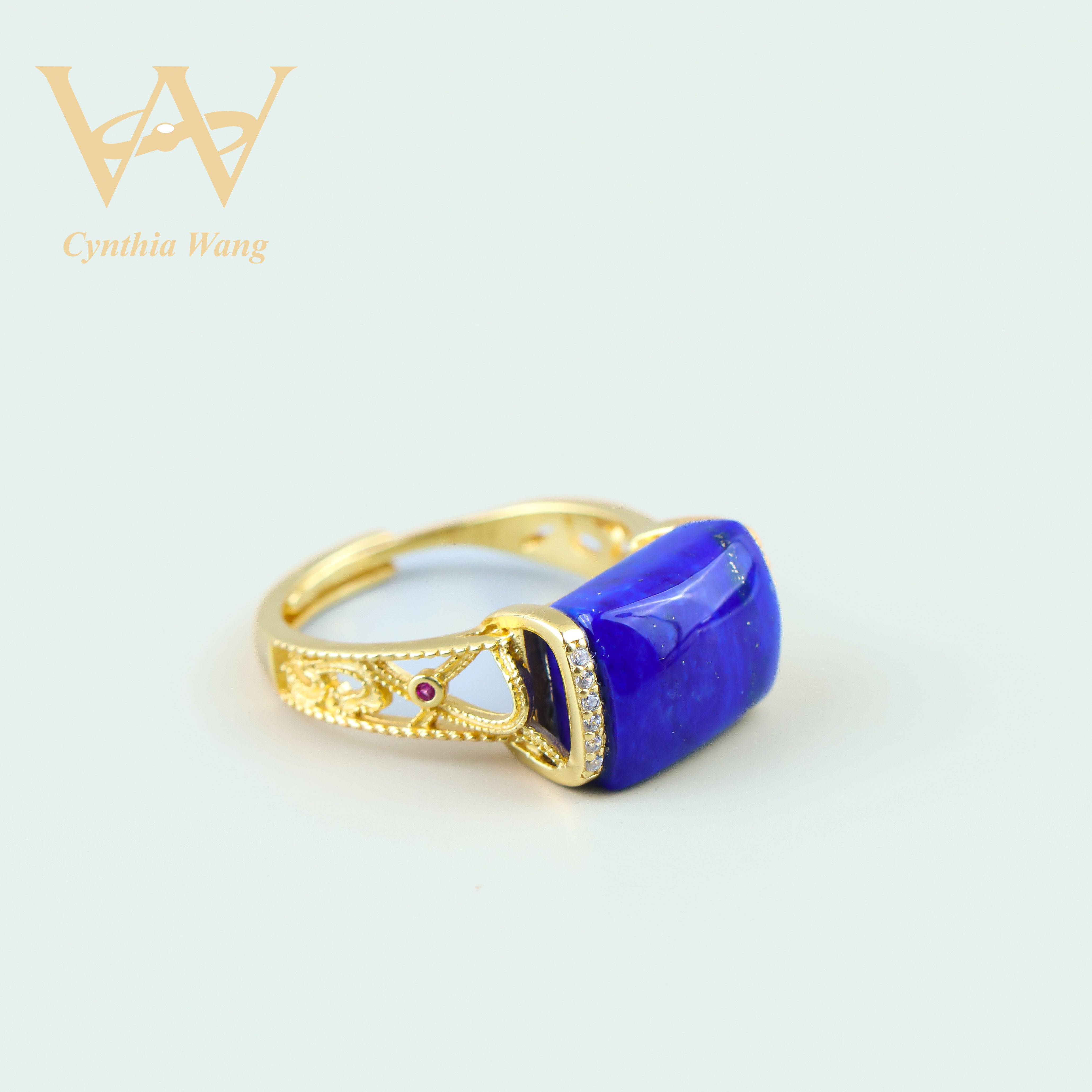 'Twilight Whispers' Lapis Lazuli Ring