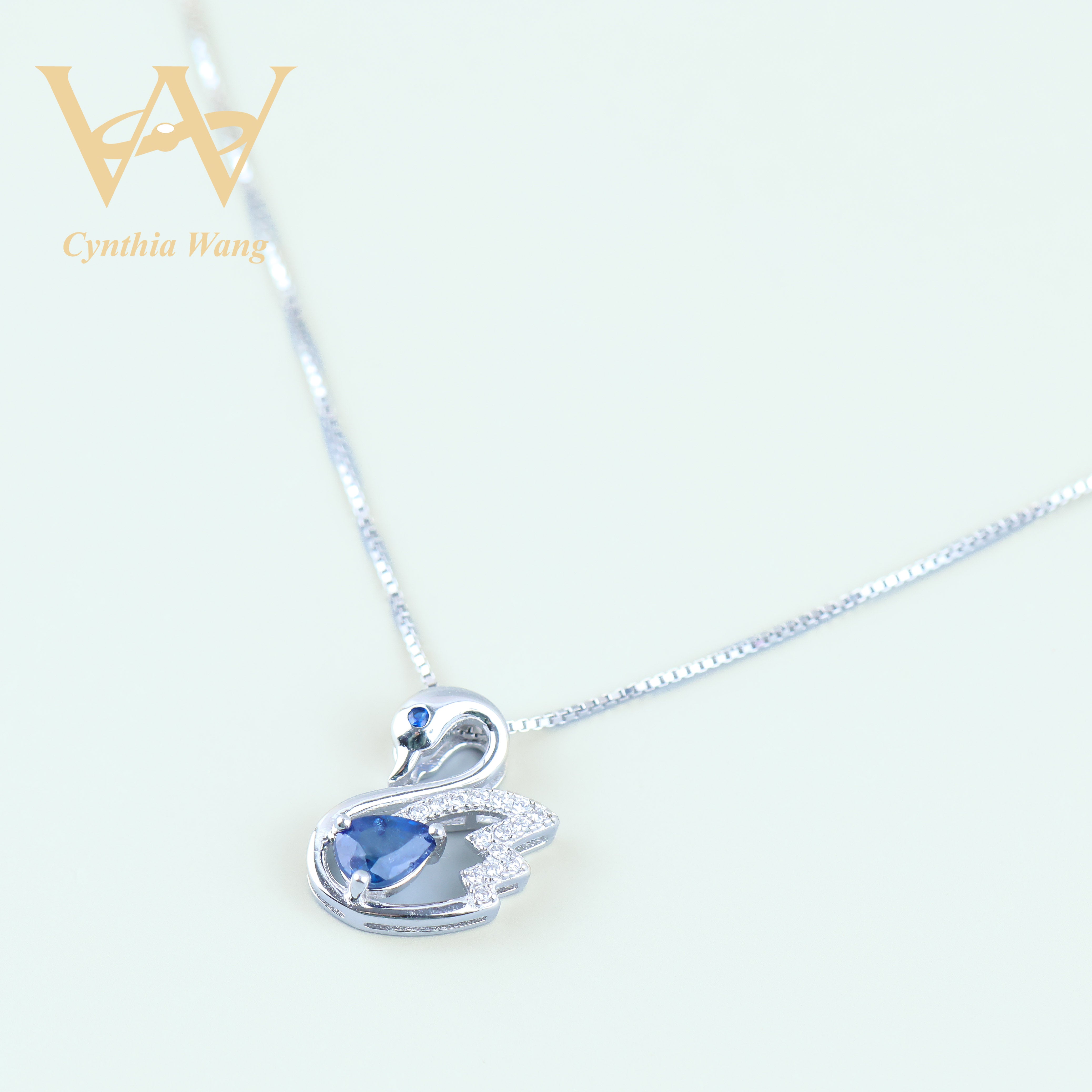 'Luminescent Lullaby' Blue Sapphire Necklace
