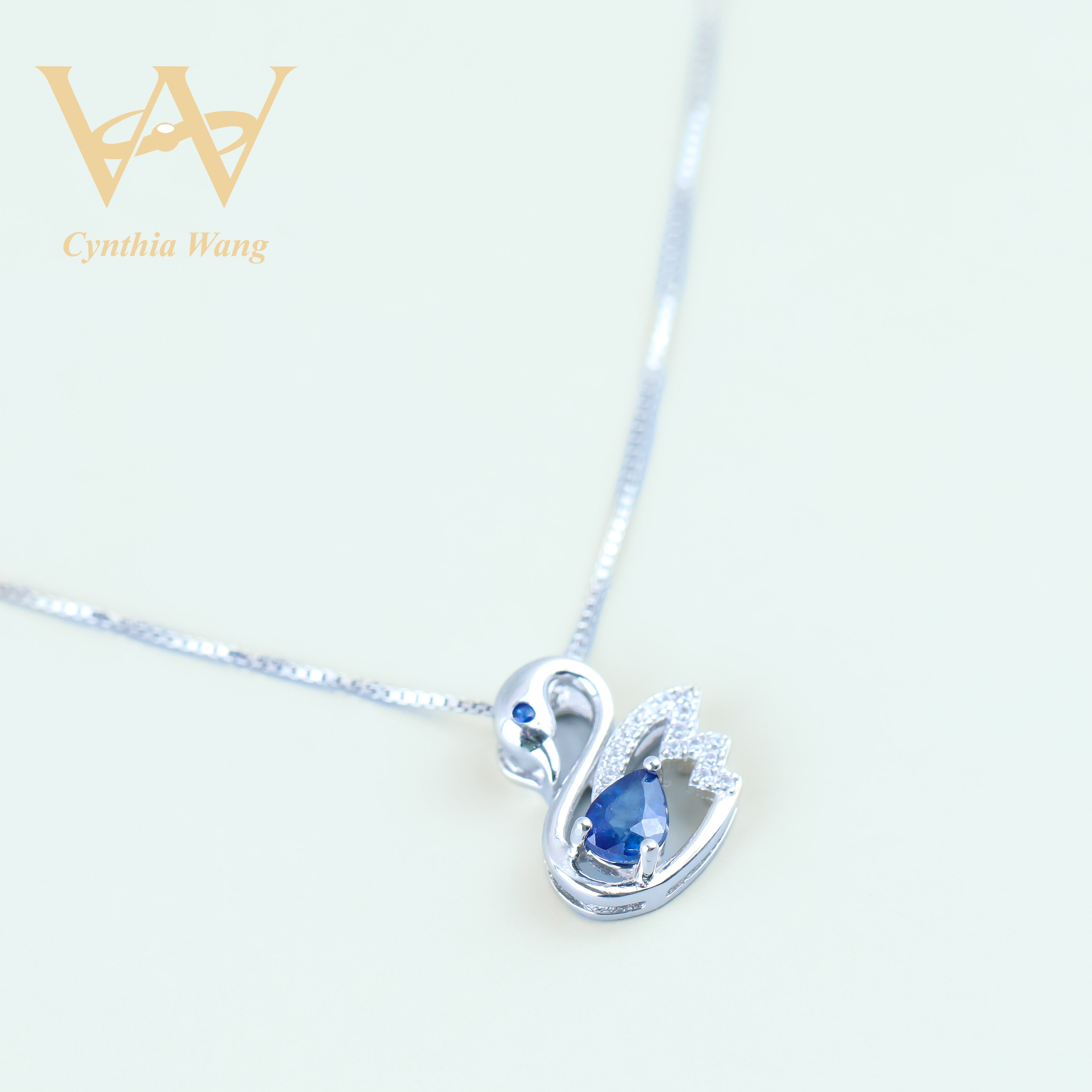 'Luminescent Lullaby' Blue Sapphire Necklace
