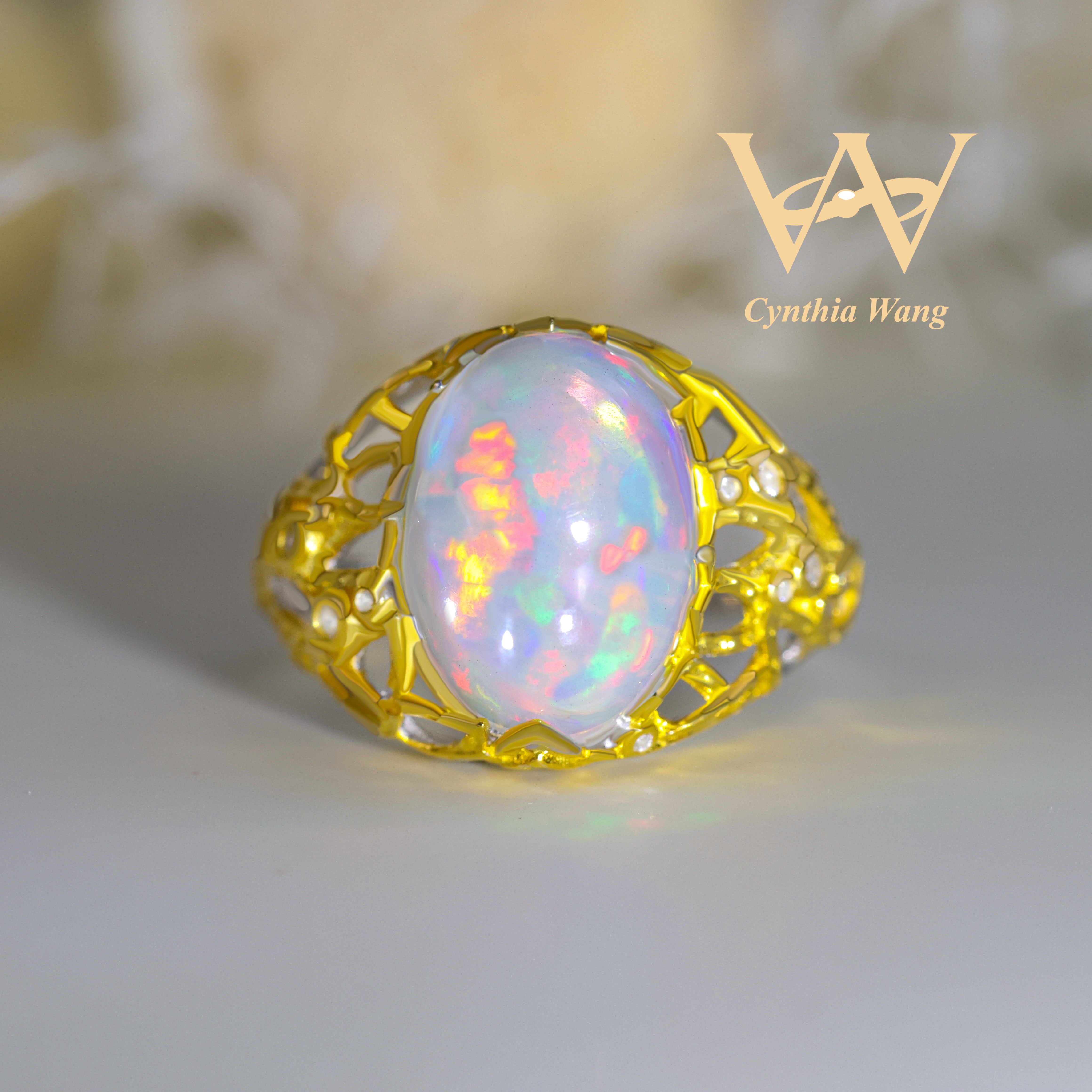 'Opulent Optic' Opal Ring