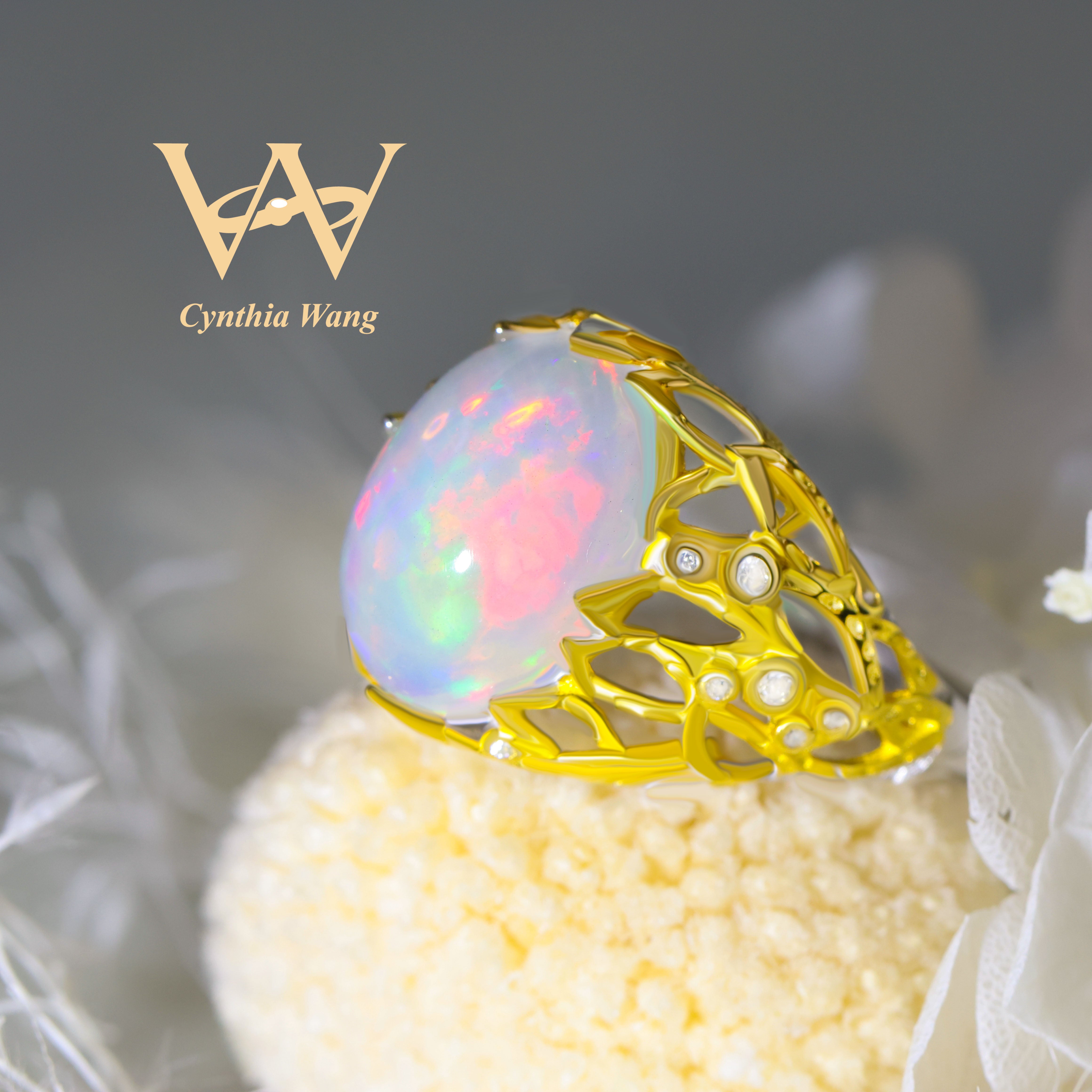 'Opulent Optic' Opal Ring