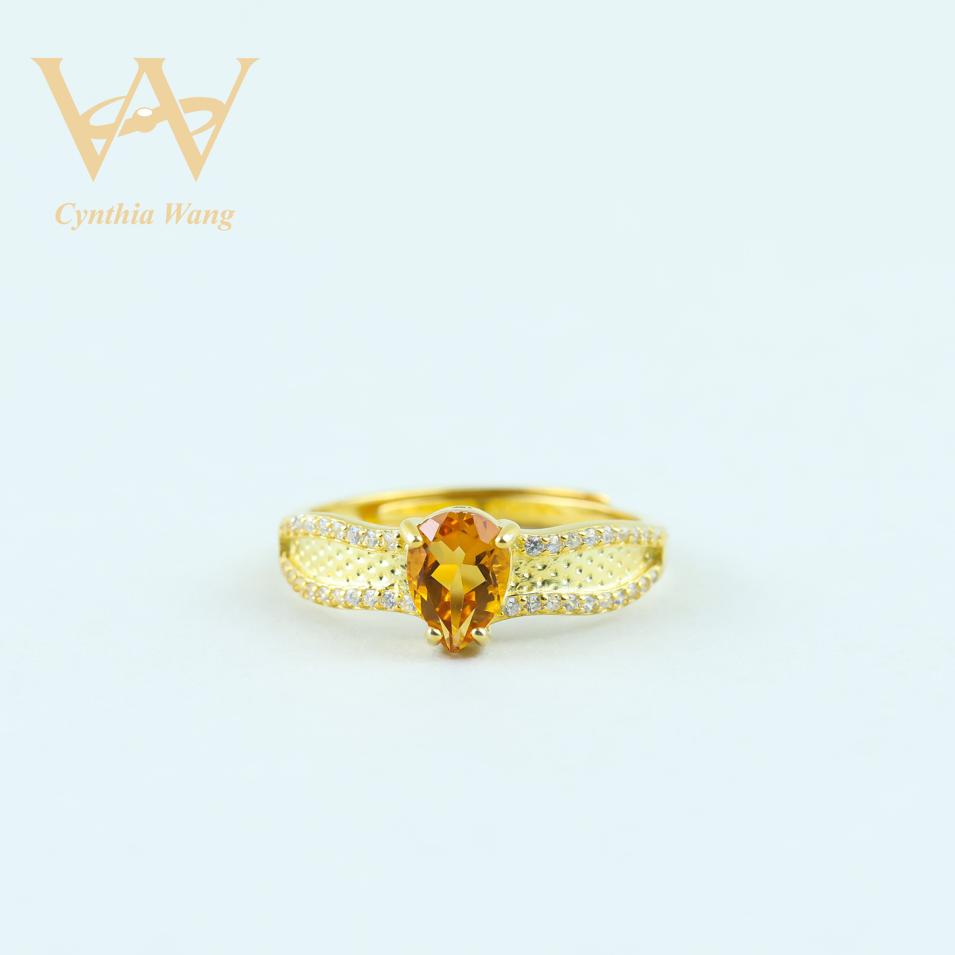 'the Great Gatsby' Citrine Ring